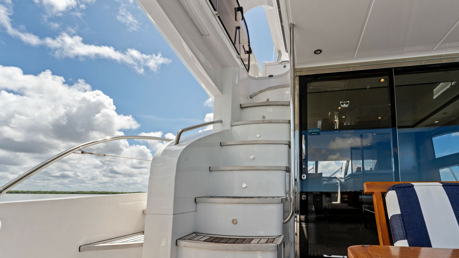 Flybridge Staircase and Aft Deck
