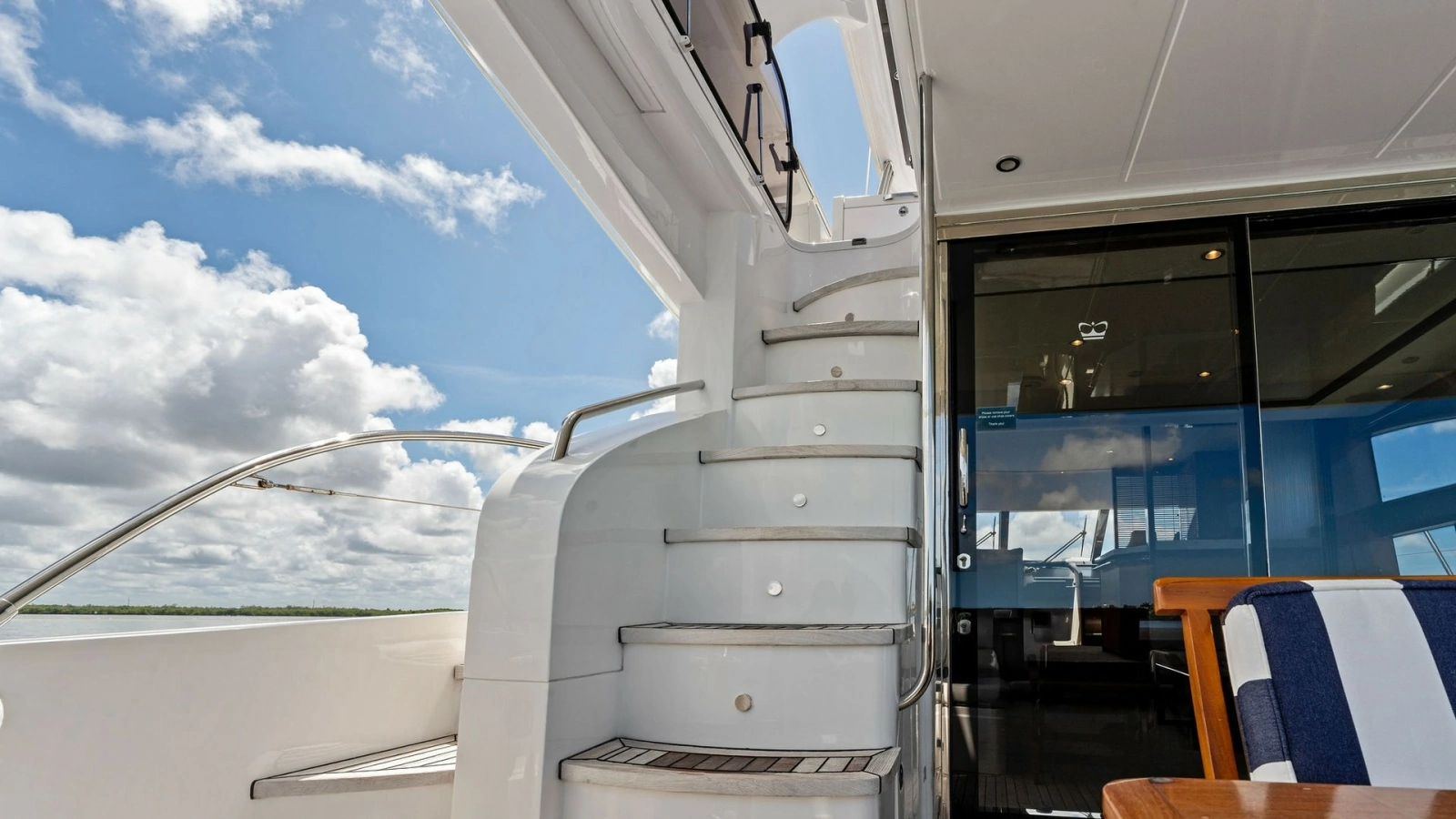 Flybridge Staircase and Aft Deck
