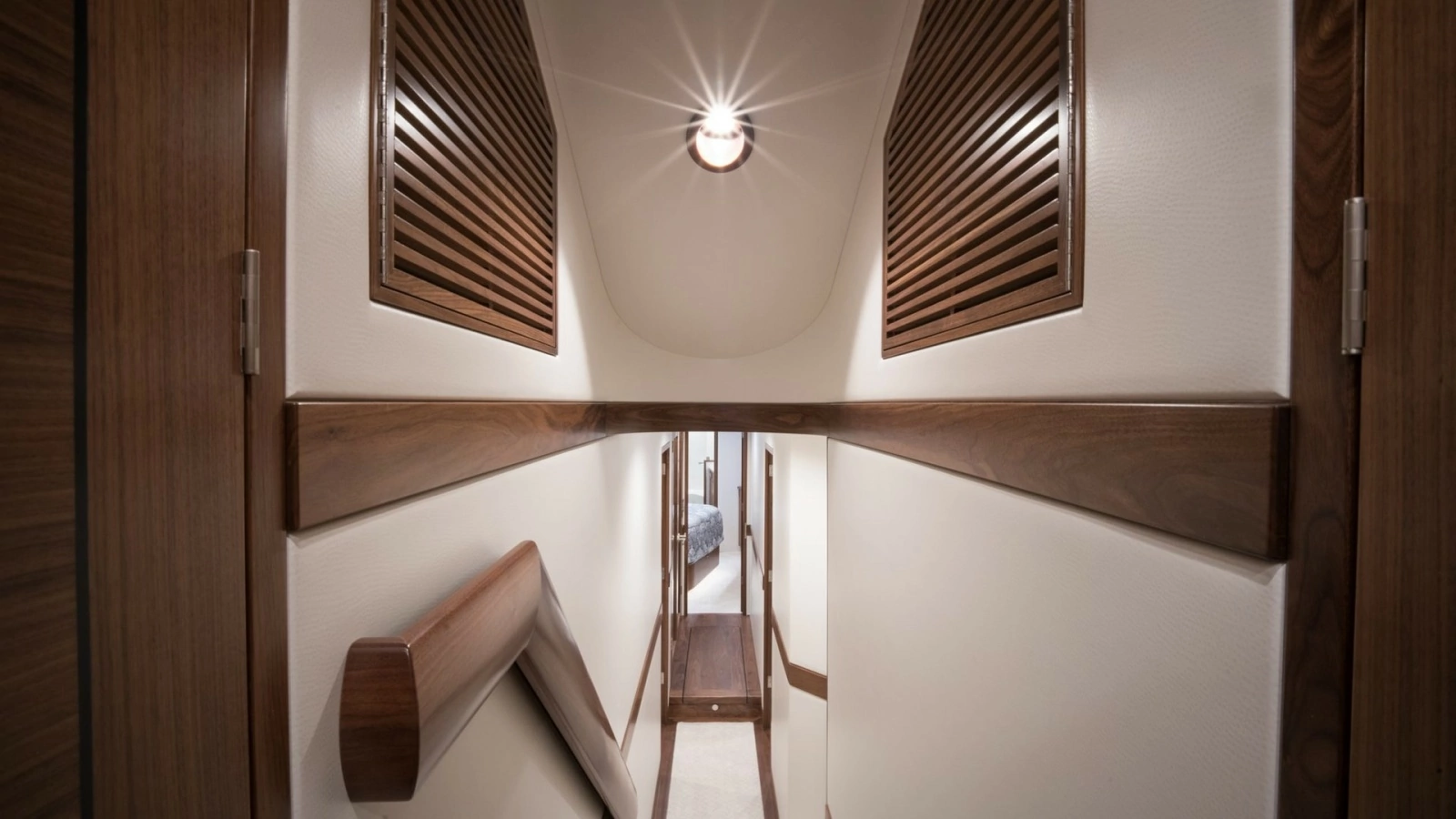 2026 Winter Custom Yachts 75 Open Convertible- MISS CARRIE- Companionway