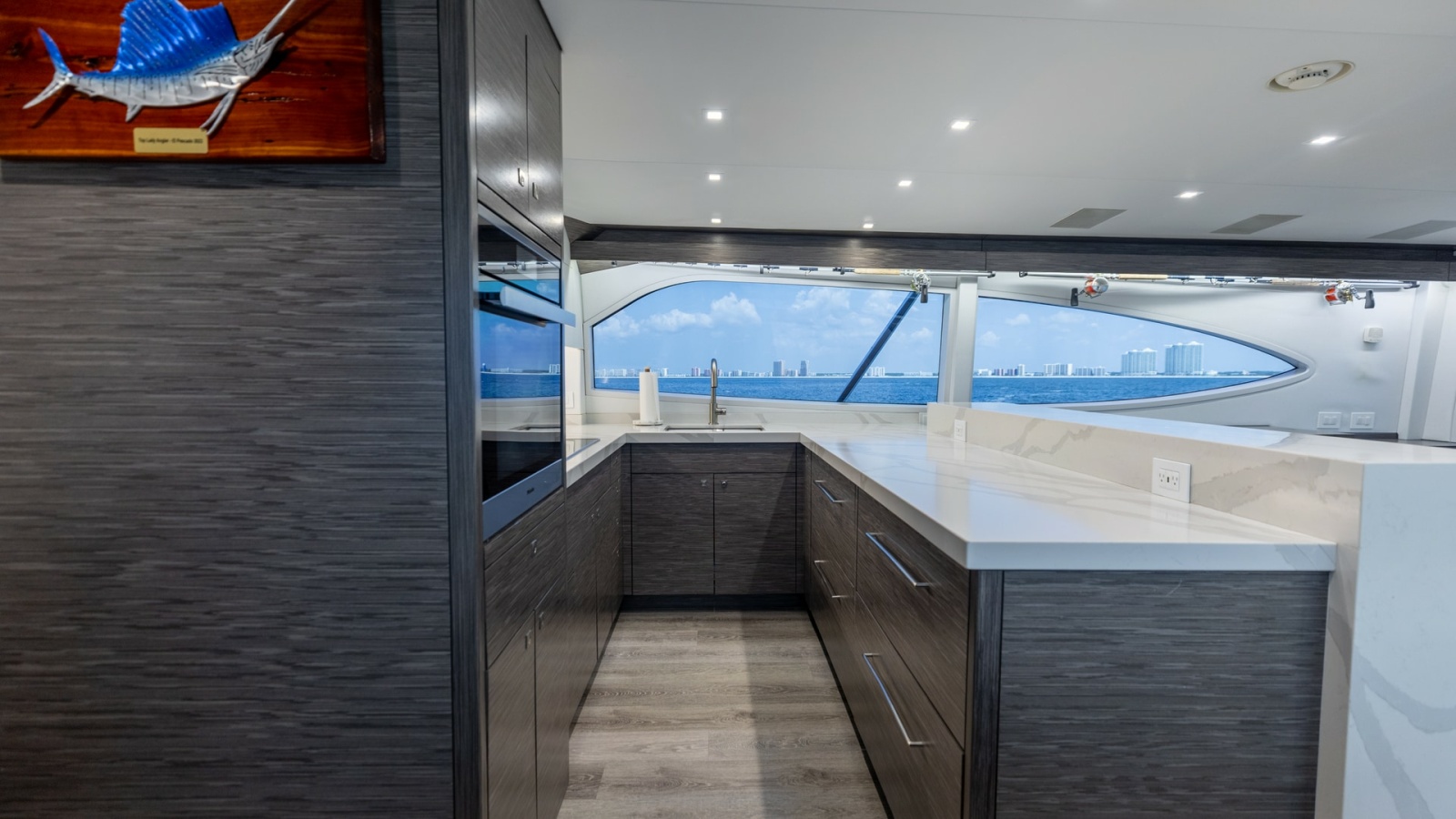 2021 65 Hatteras GT On the DL Salon-Galley (11)
