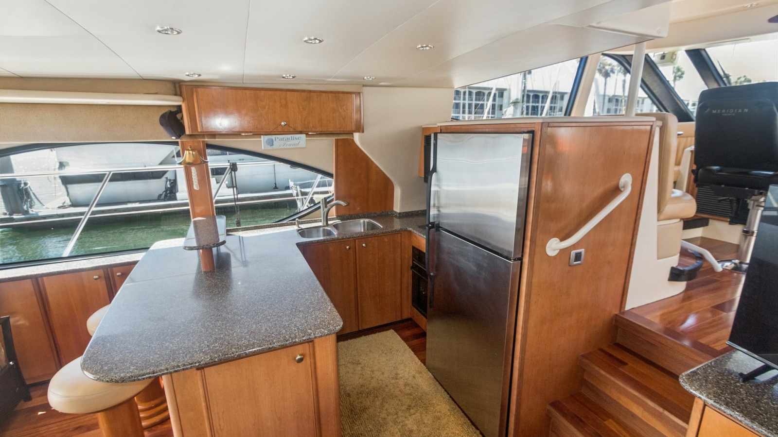 Galley and Helm Station View