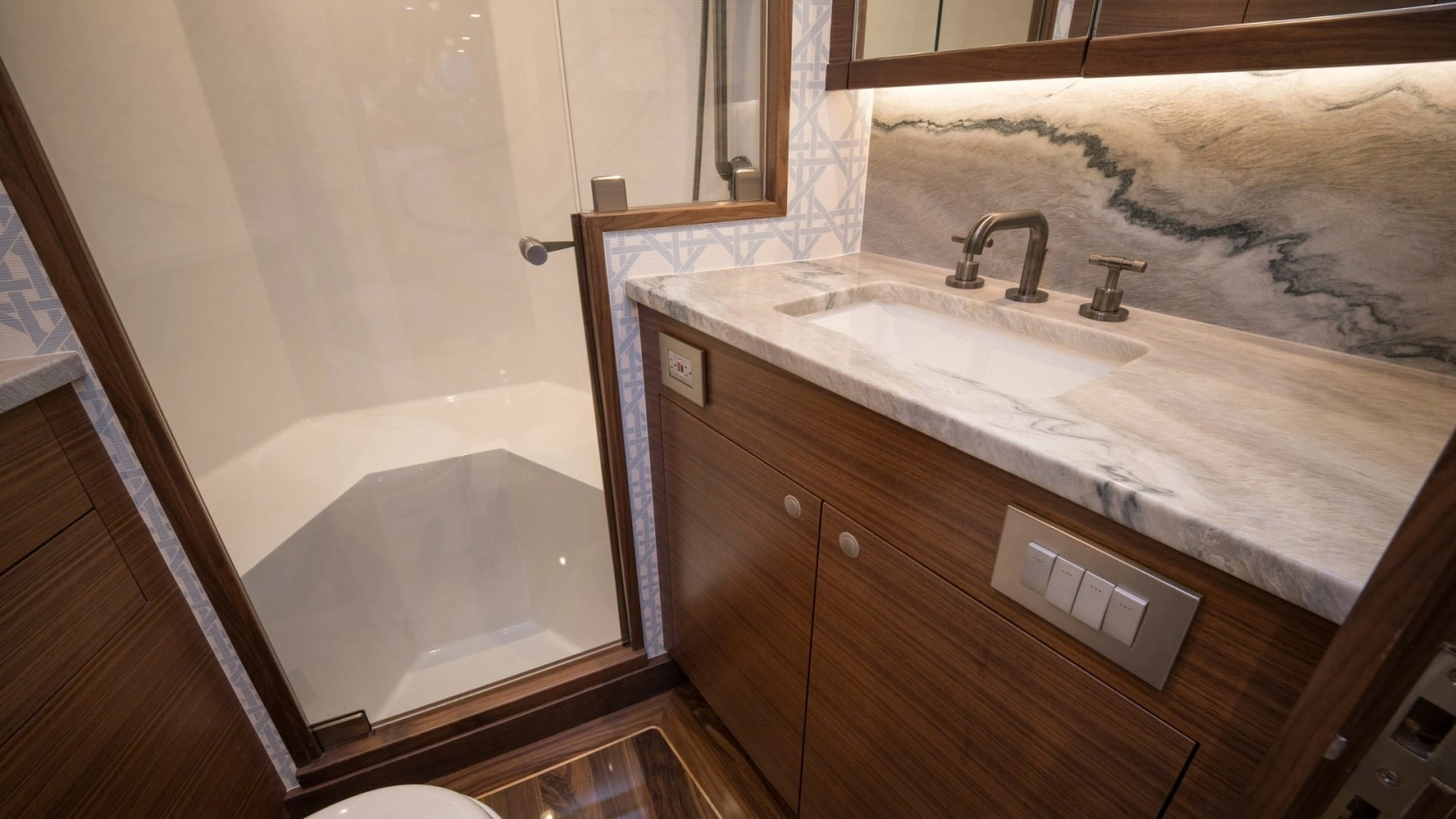 2026 Winter Custom Yachts 75 Open Convertible- MISS CARRIE- Master Stateroom Head