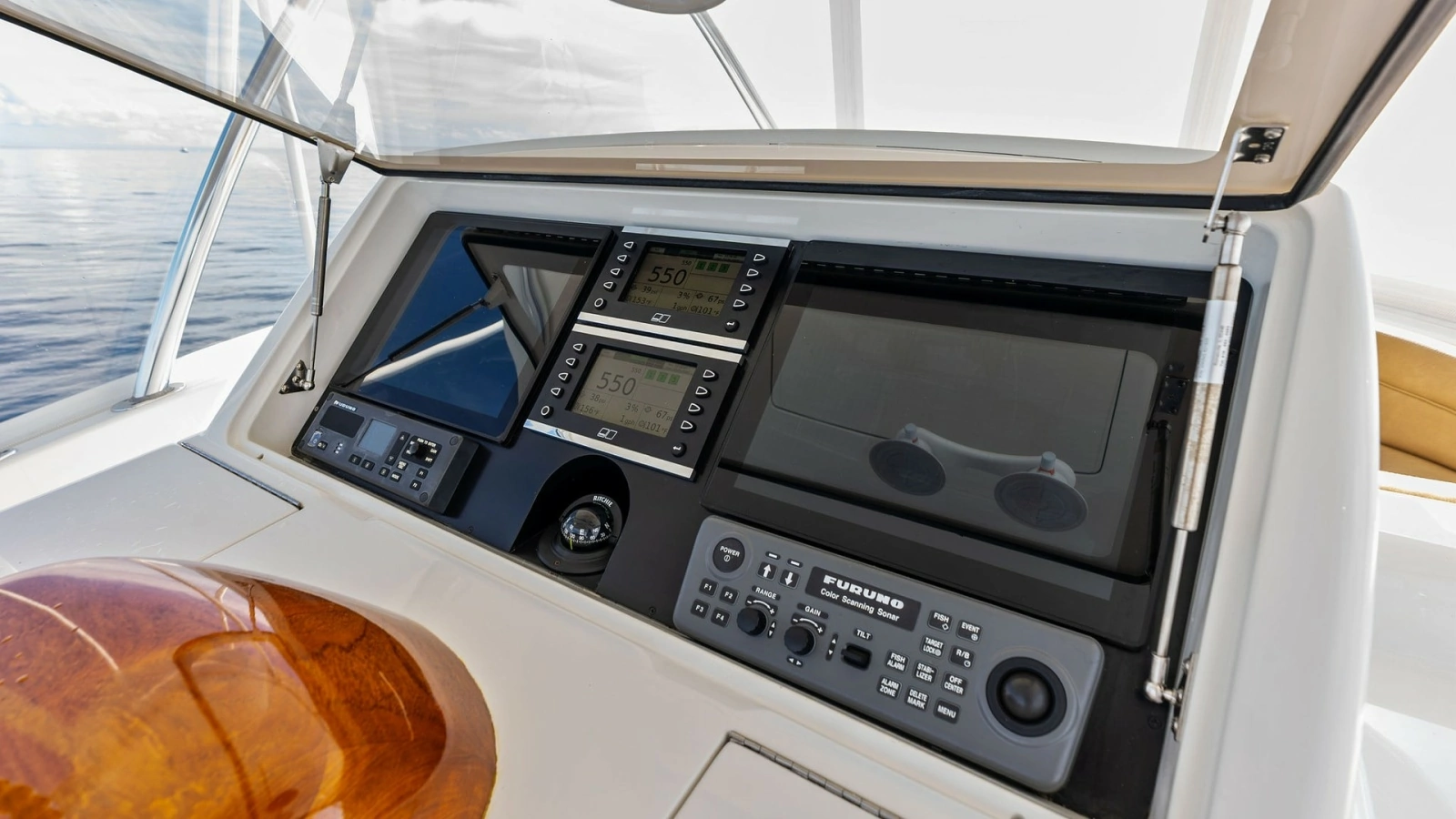 Flybridge Helm Station Electronics Display