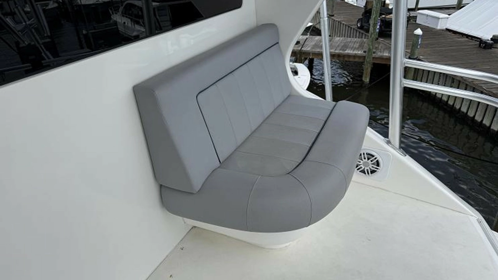 2007 74 Viking 74 Enclosed Bridge Never Settle - Flybridge Cockpit Area Seating