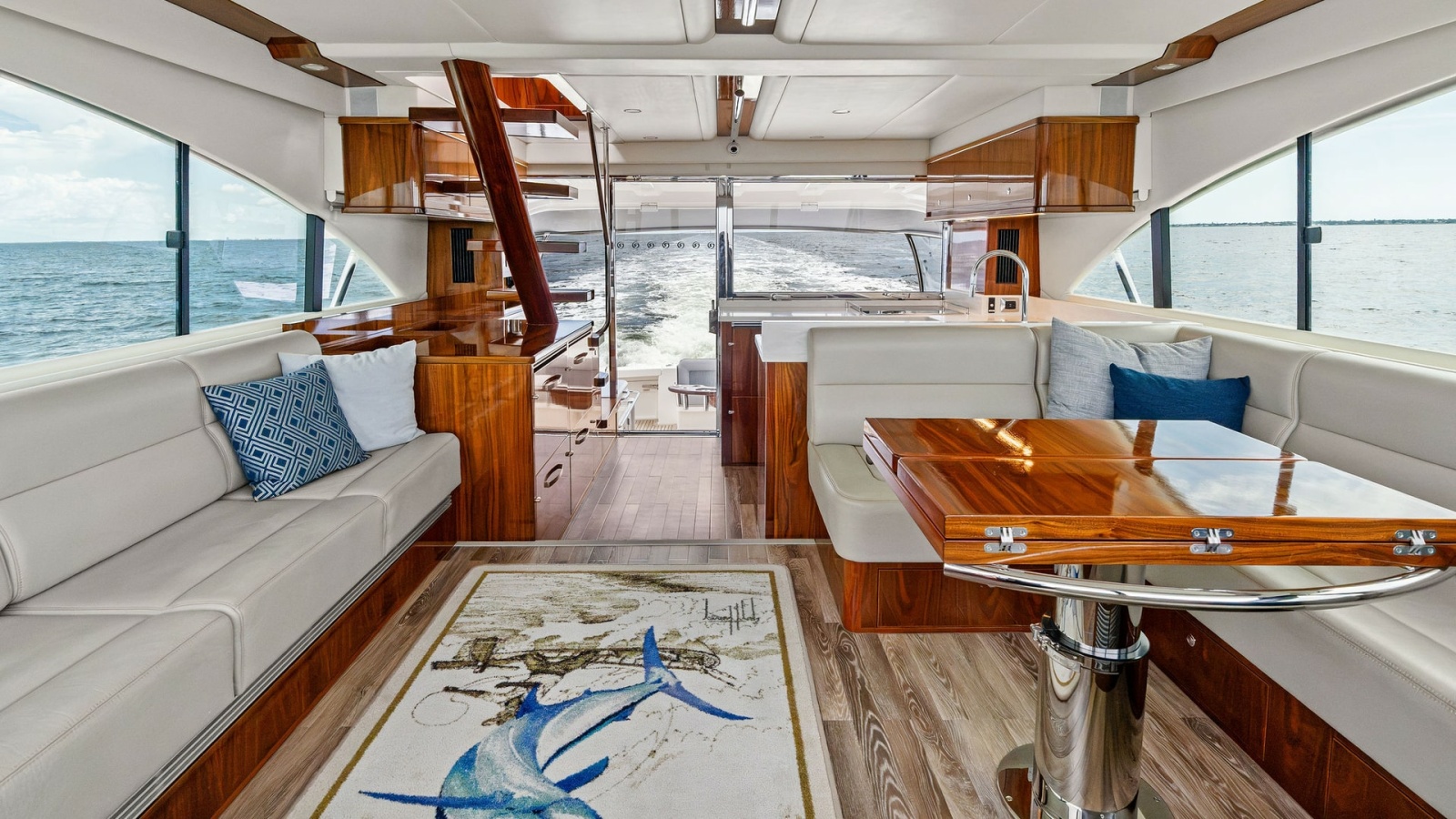 Spacious Interior Salon with Ocean Views