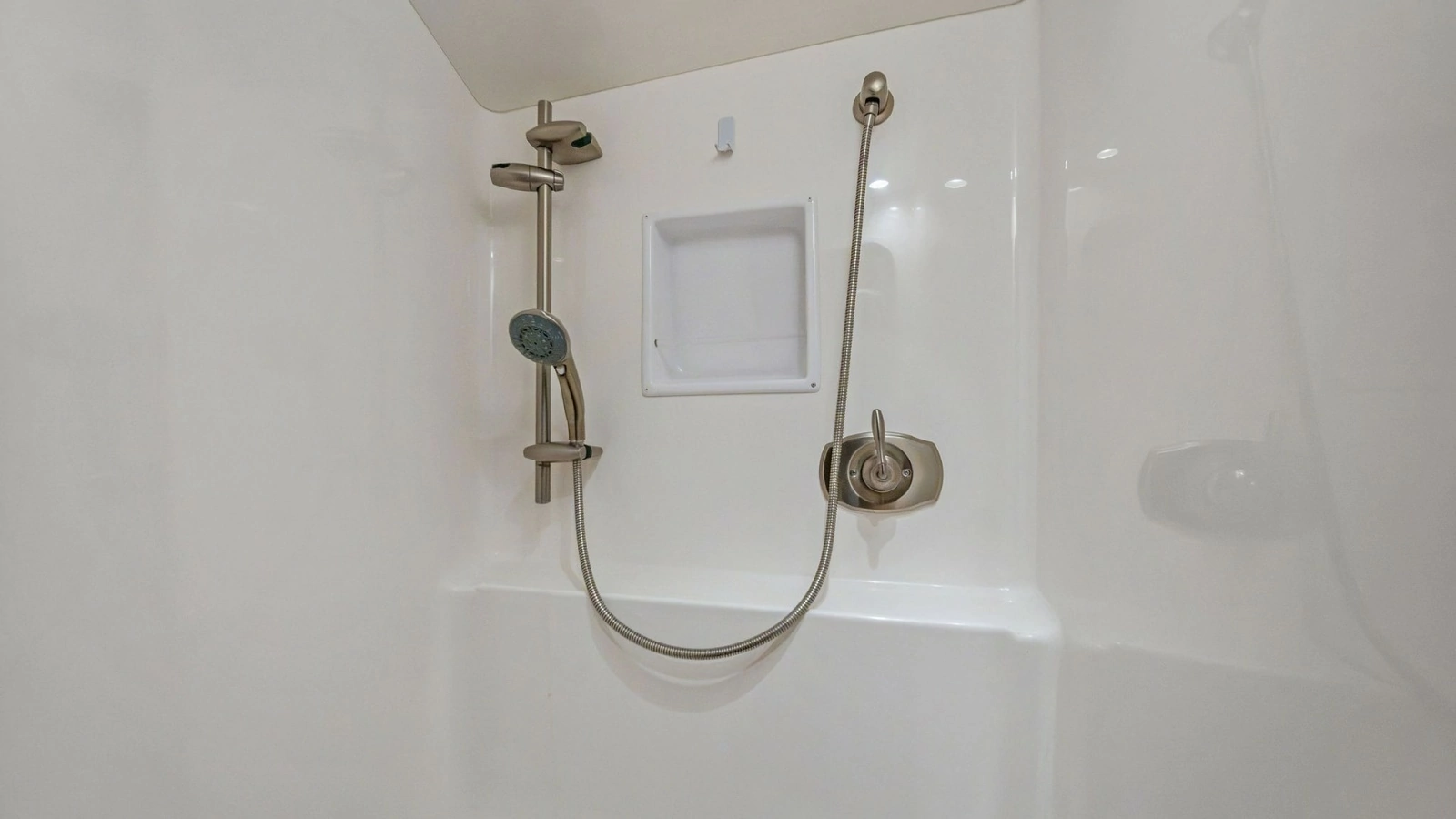 Enclosed Shower with Adjustable Head