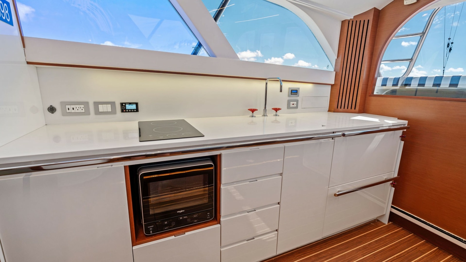 Modern Galley with Ocean Views
