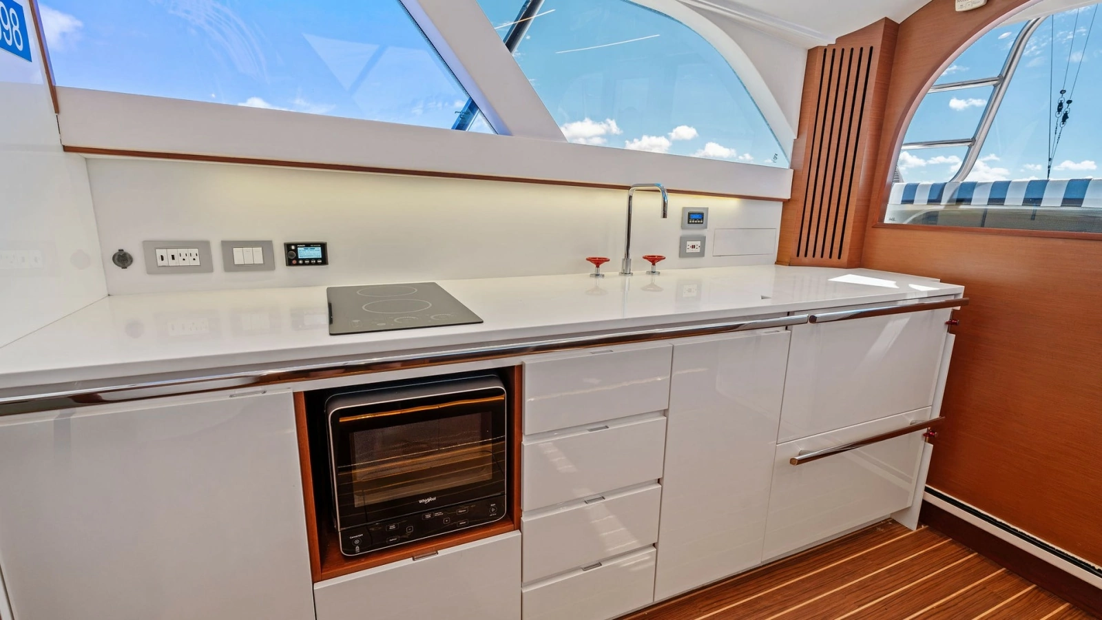 Modern Galley with Ocean Views