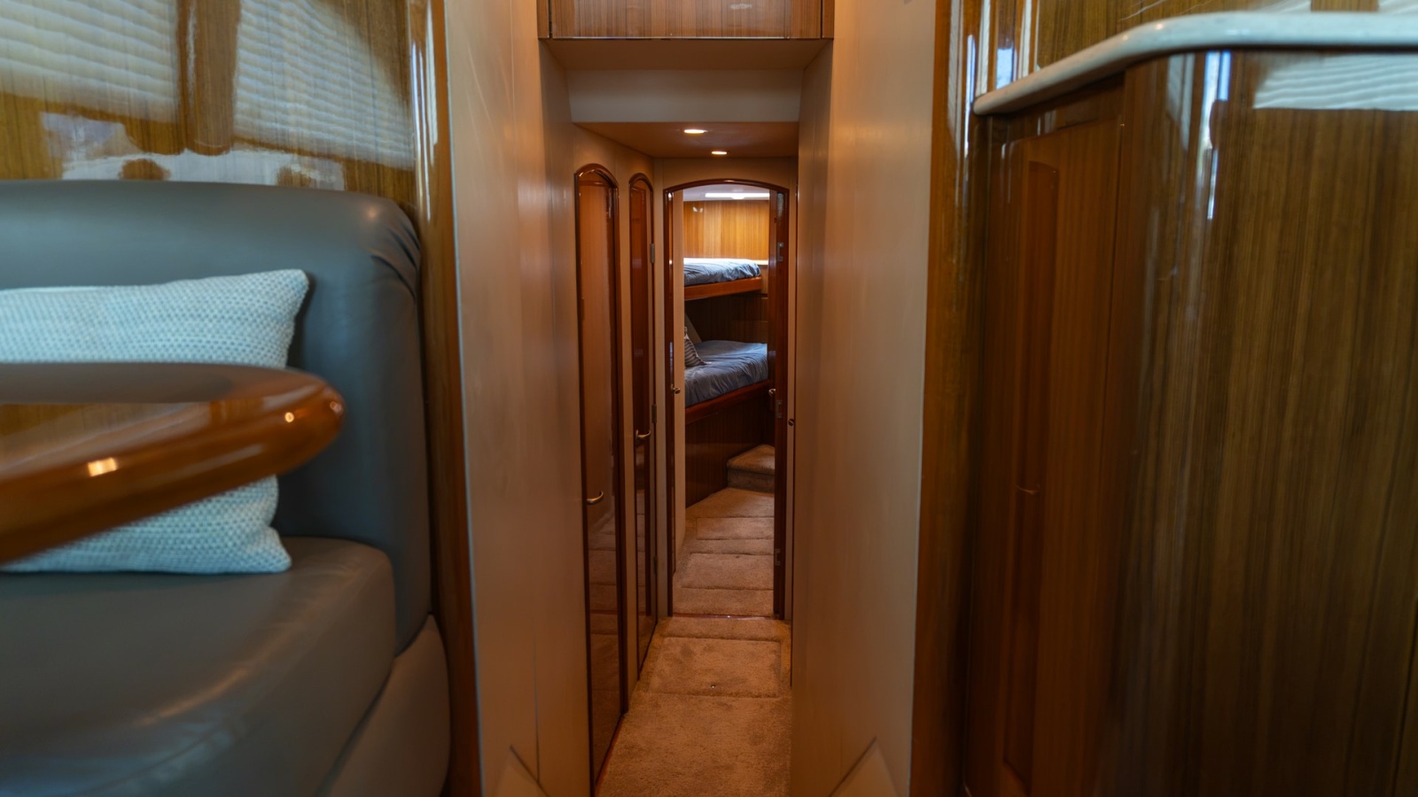 2009 Viking 50 Convertible "Jammin" - Passageway Leading to Staterooms