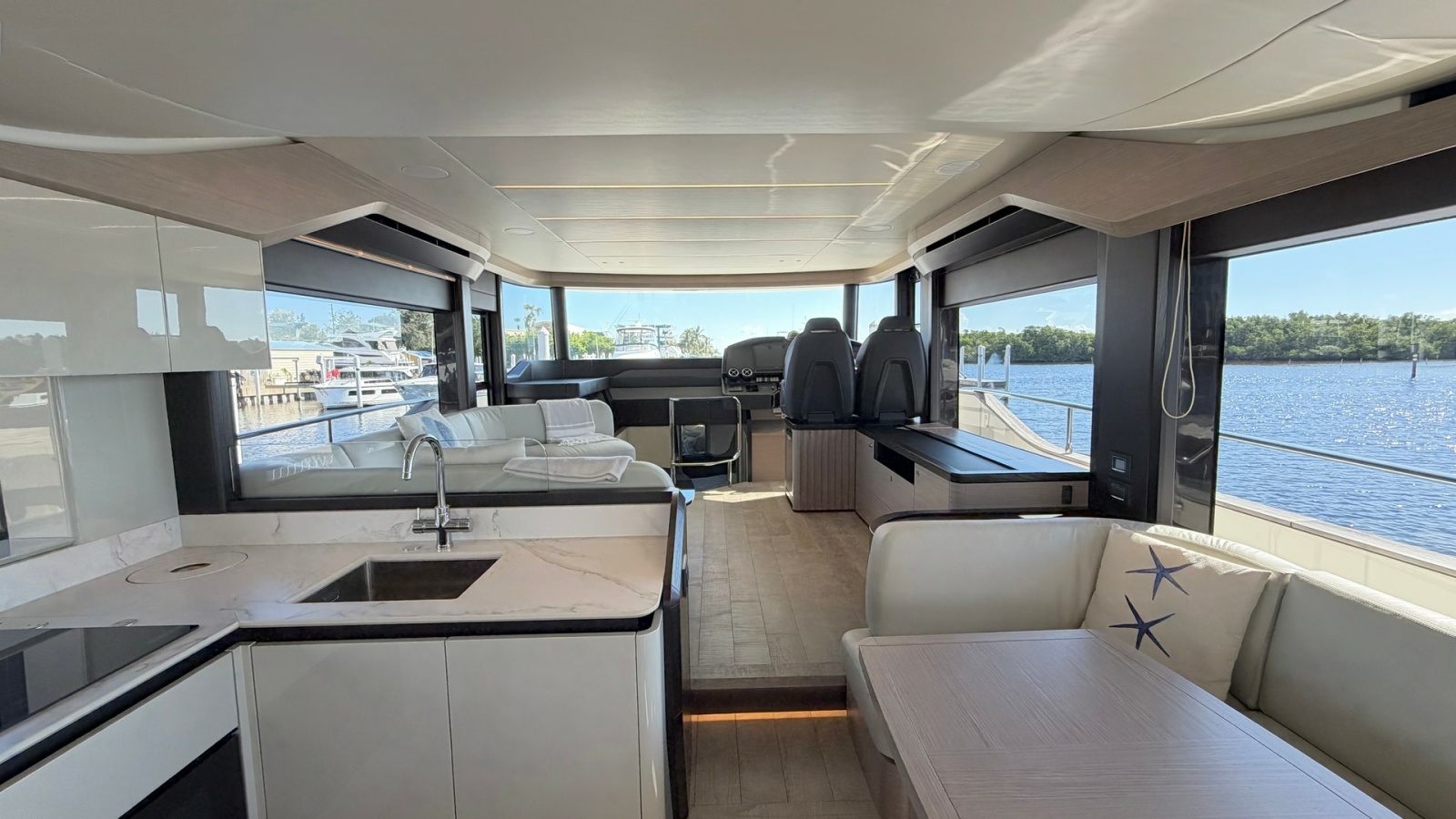 Spacious Interior Salon with Galley