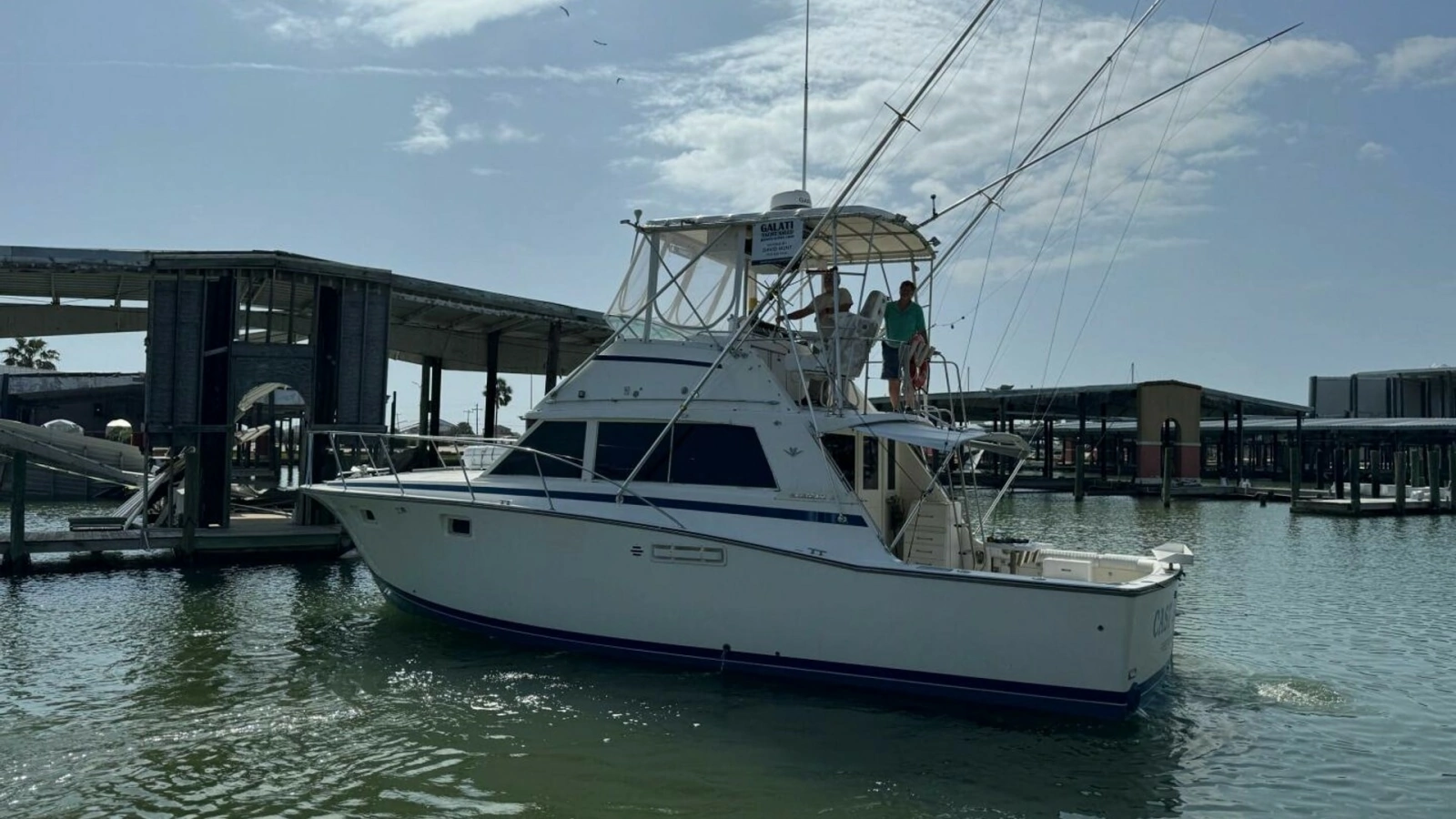 1983 Bertram 385 Convertible- Cast Off II- Port Aft