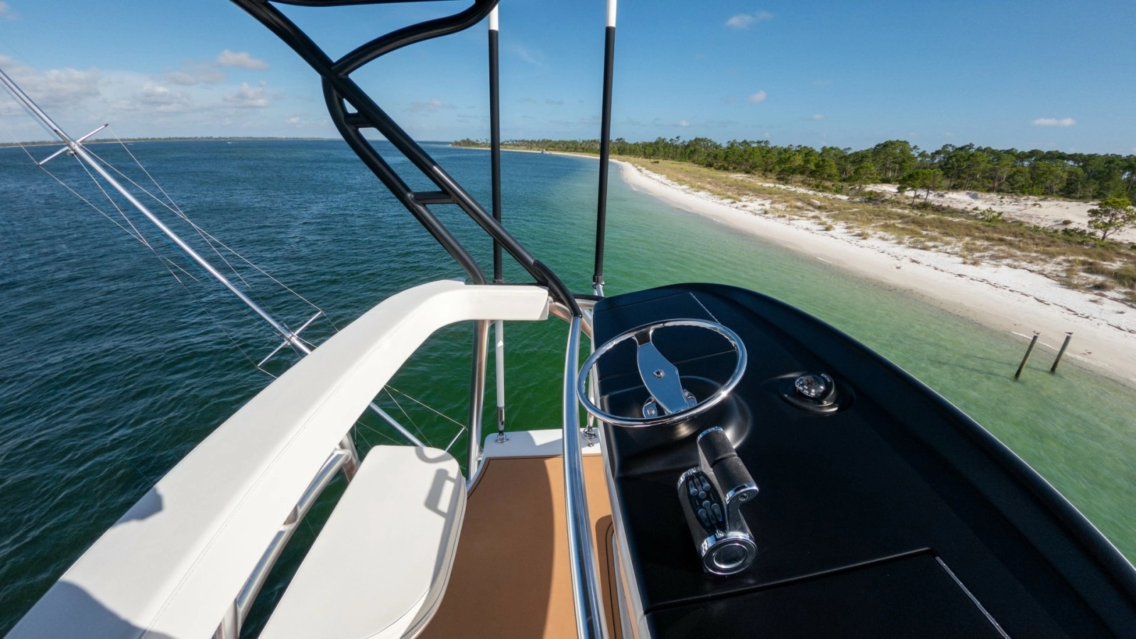Flybridge Helm with Ocean View