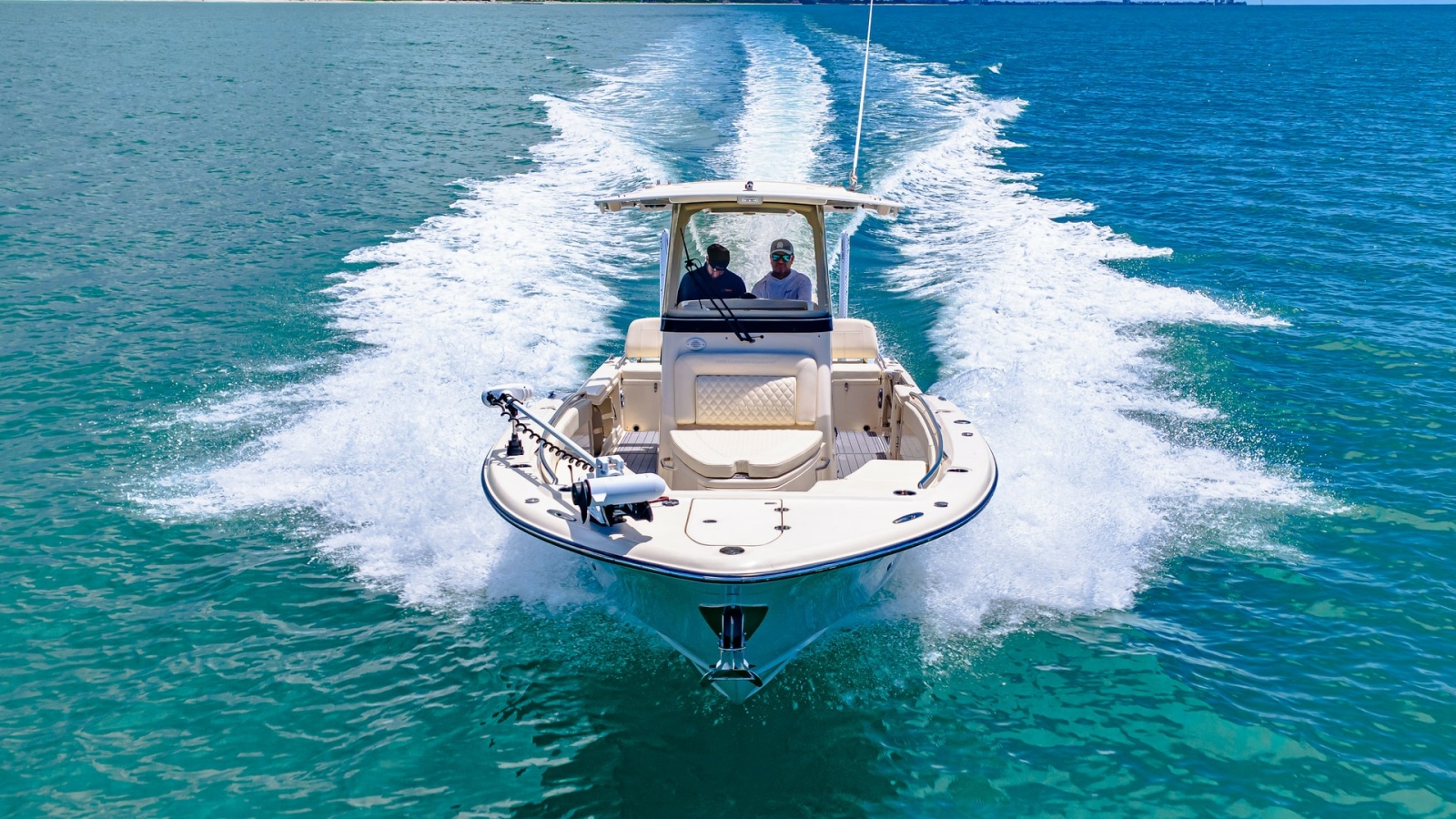 Front View Cruising on Open Water