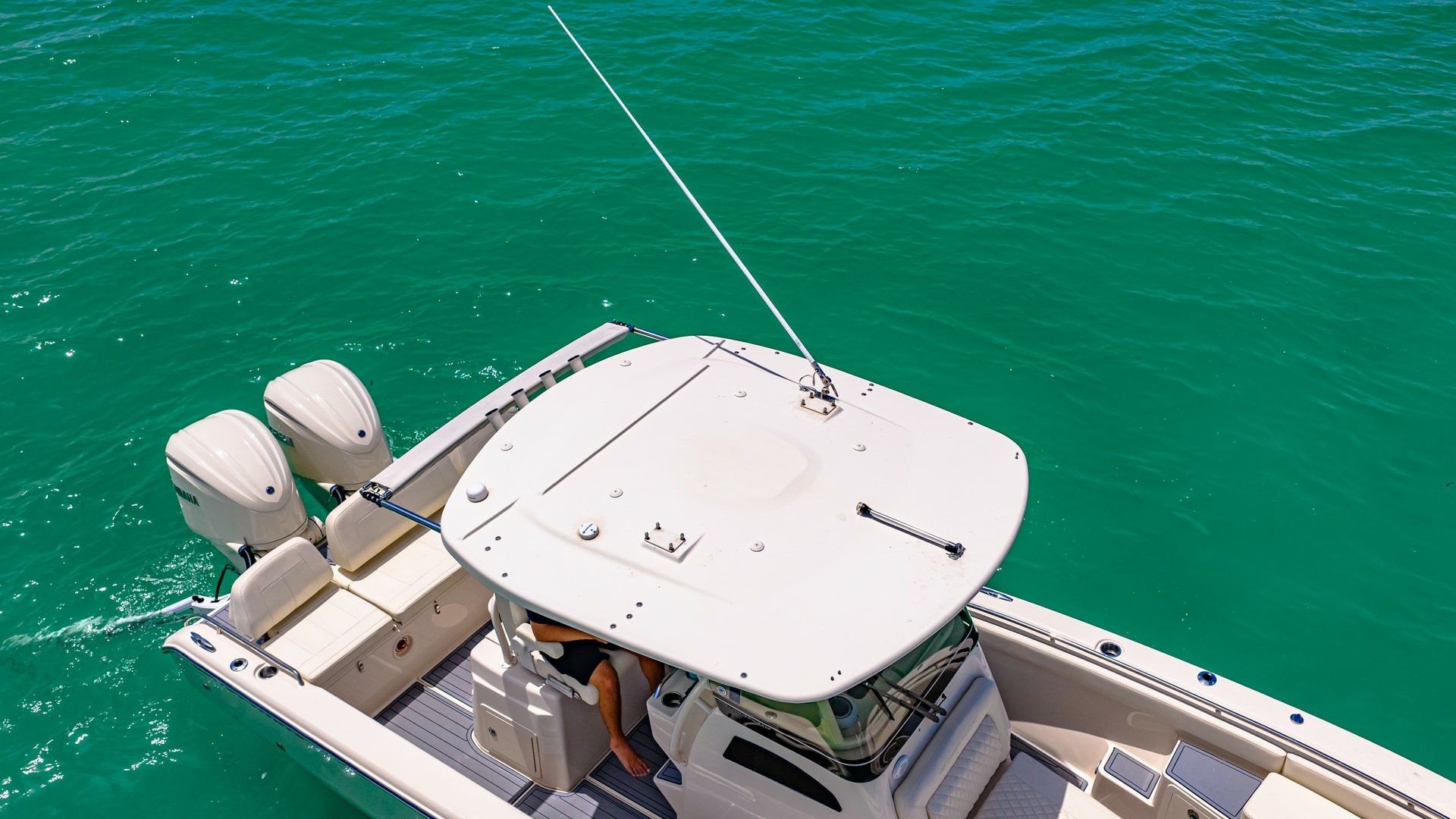 Aerial View of Helm and Aft Deck