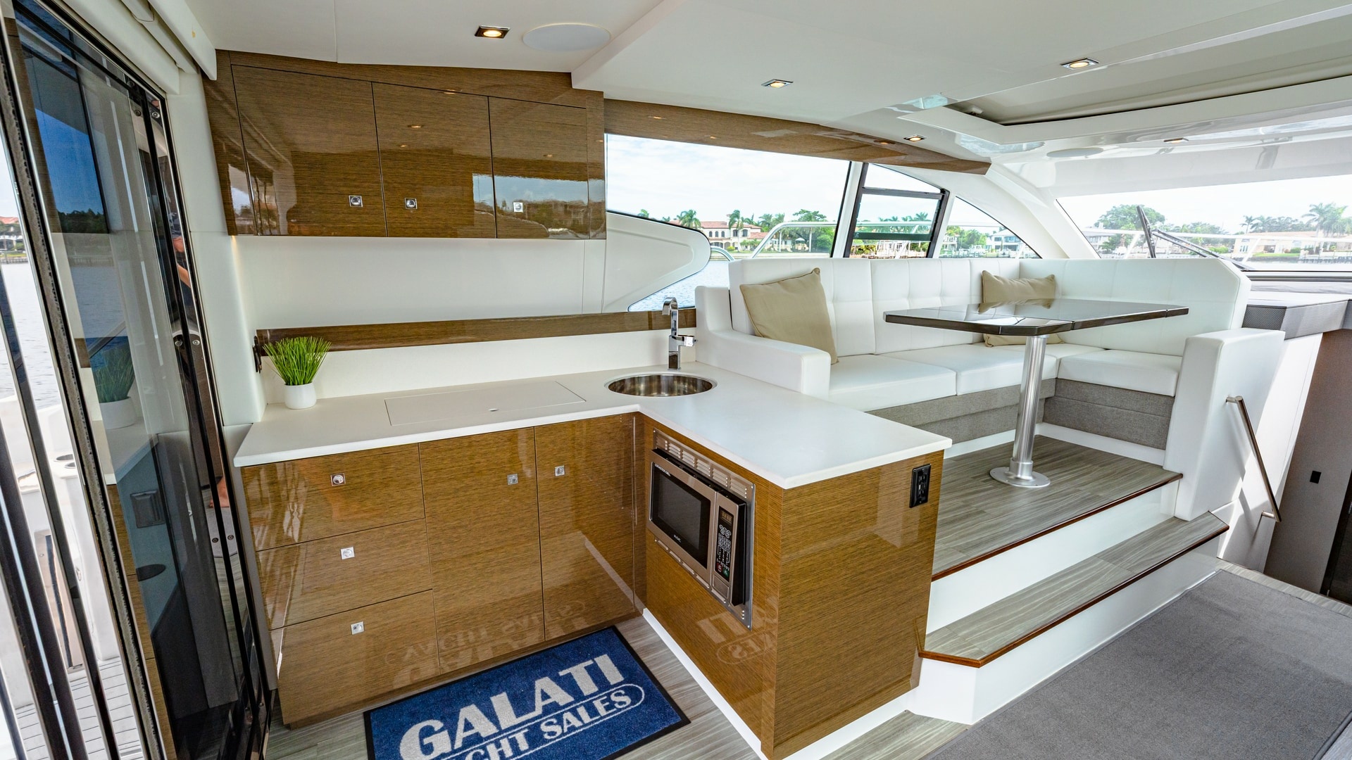 Cockpit Galley and Seating Area