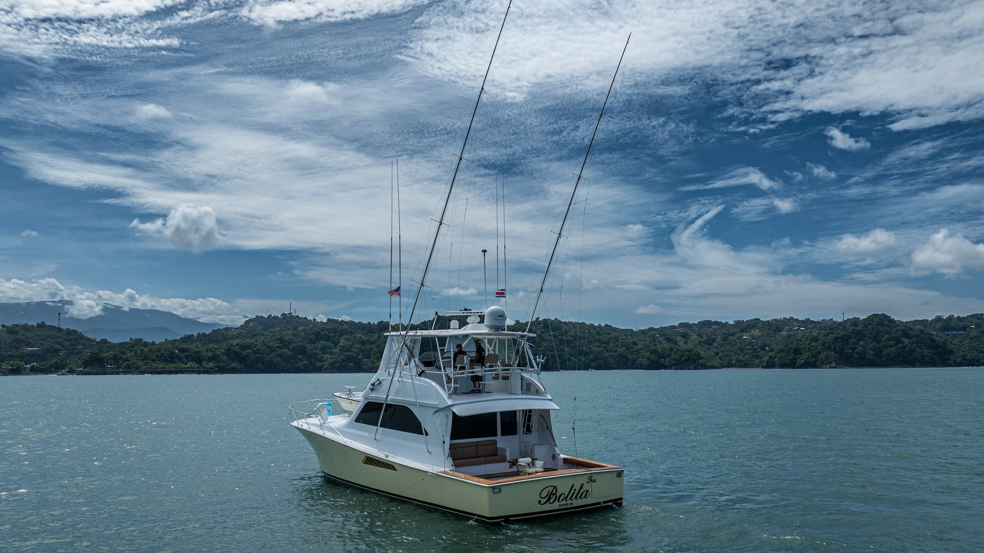 Aft View with 2002 Viking 61 Convertible