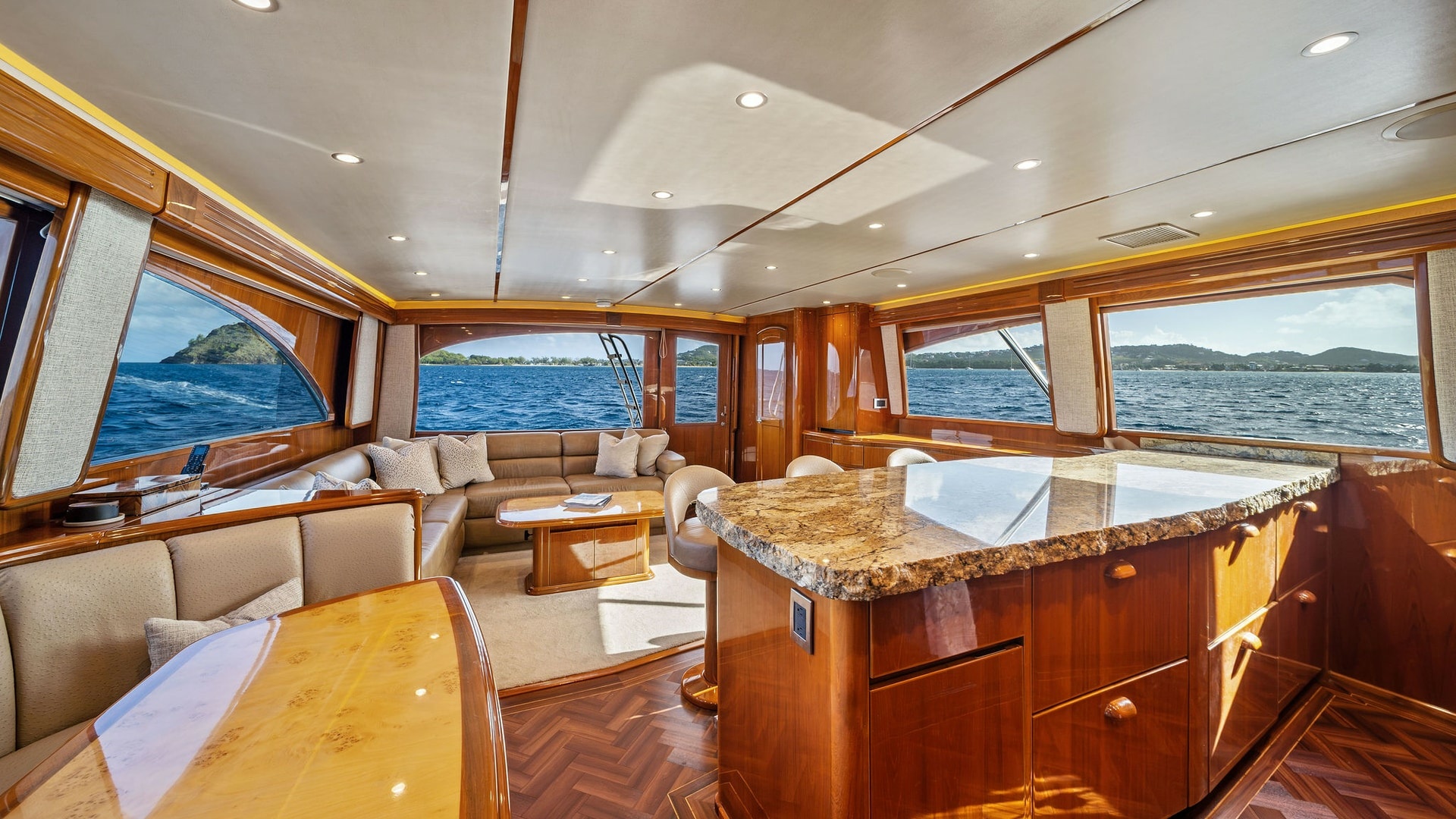 Spacious Interior Salon with Ocean Views