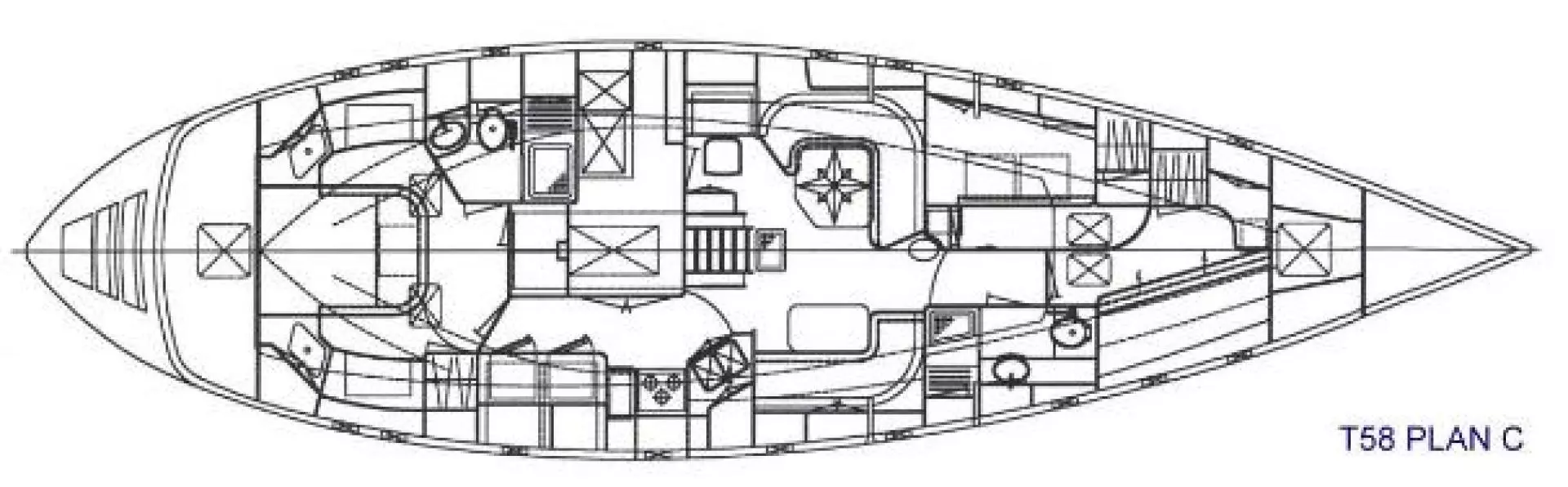 1992 Tayana 55 Center Cockpit 55' Yacht For Sale | OCEAN BLUE