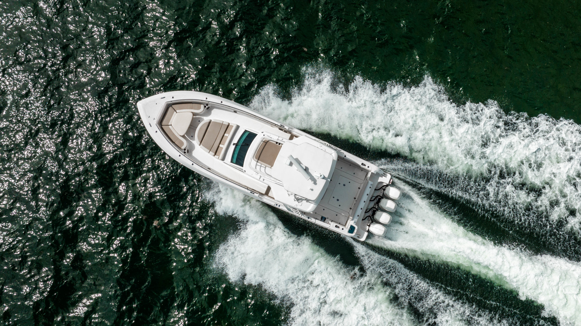Boston Whaler 42 - Lady G - Aerial Profile
