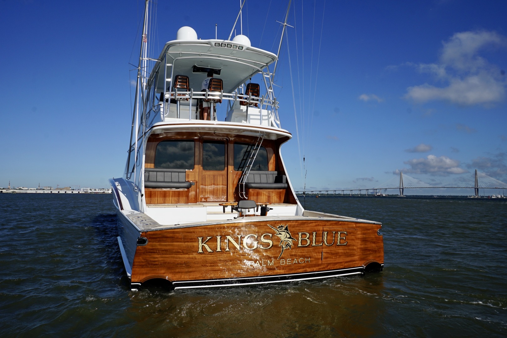 Whiticar 77 - Kings Blue - transom