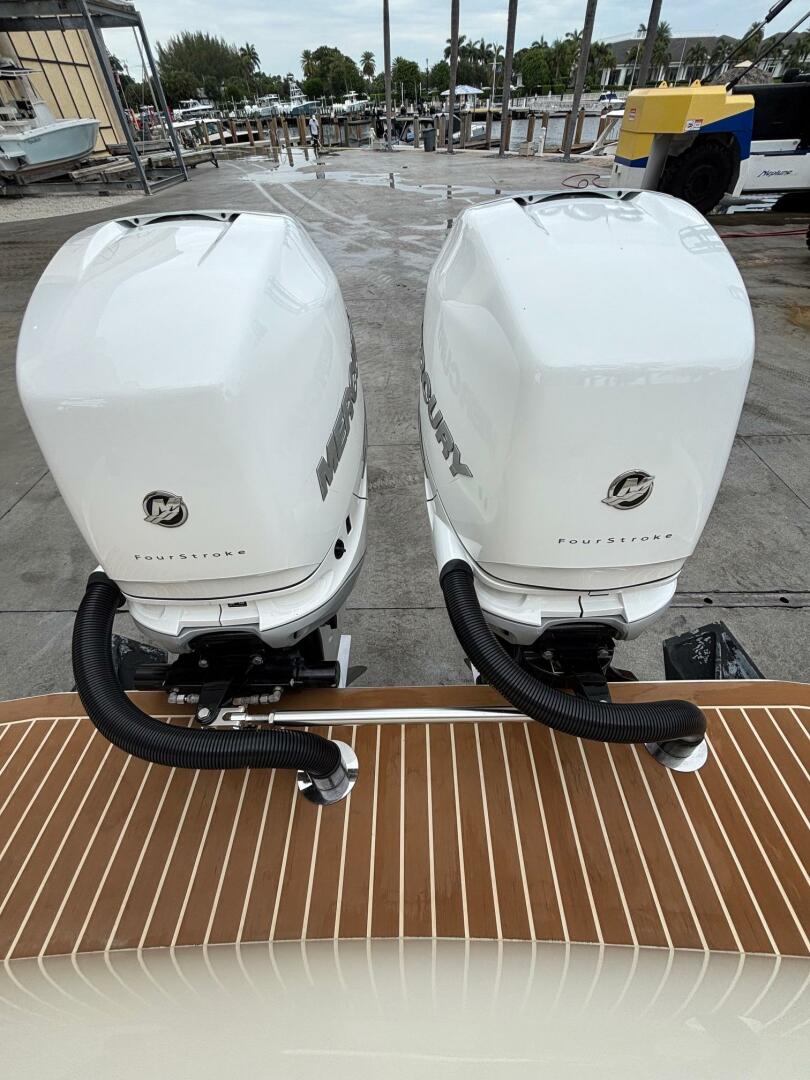 Twin Mercury FourStroke engines on a 2013 Statement 35 Cente
