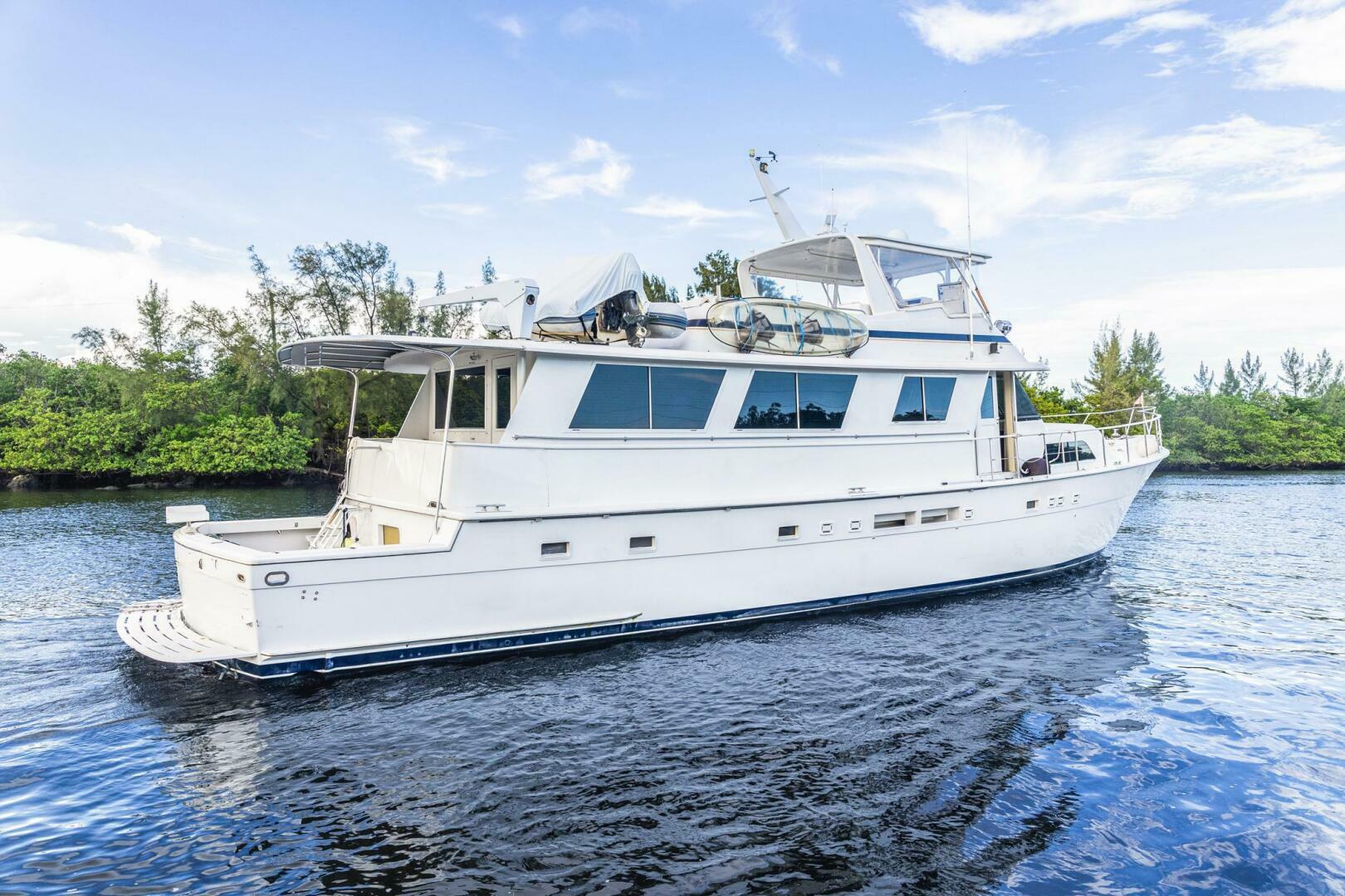 1987 Hatteras 70 cockpit motor yacht