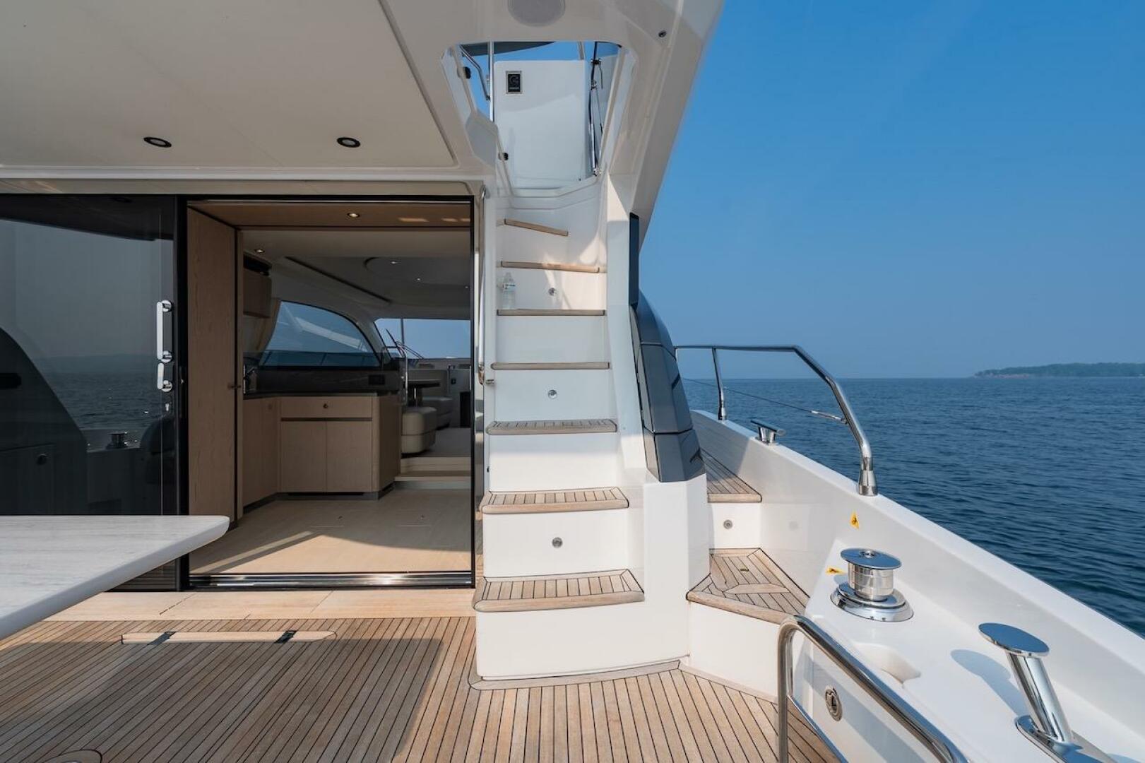 2023 Azimut Fly 53 yacht interior with stairs, ocean view, a