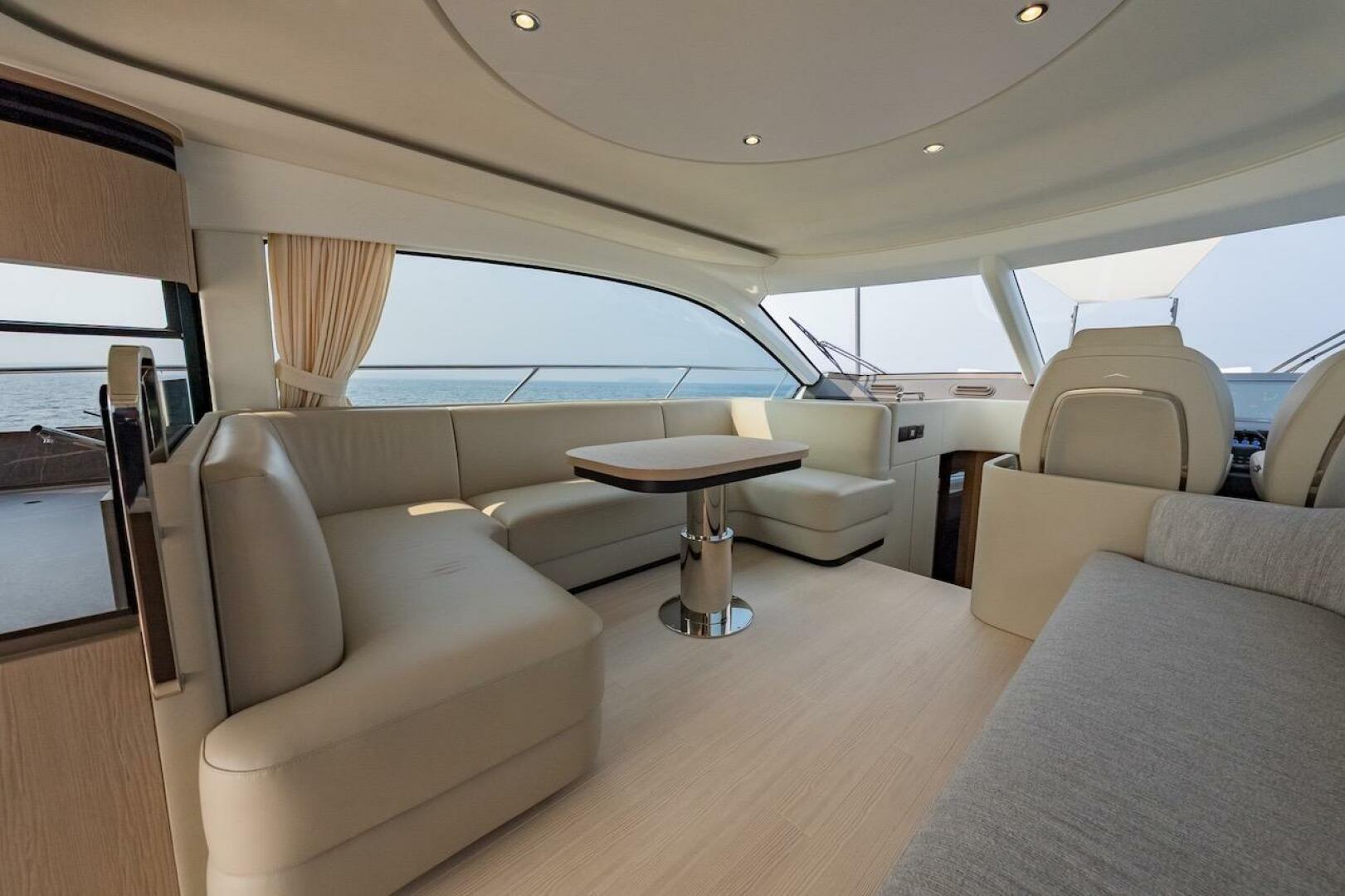 Luxurious interior of 2023 Azimut Fly 53 yacht with elegant 