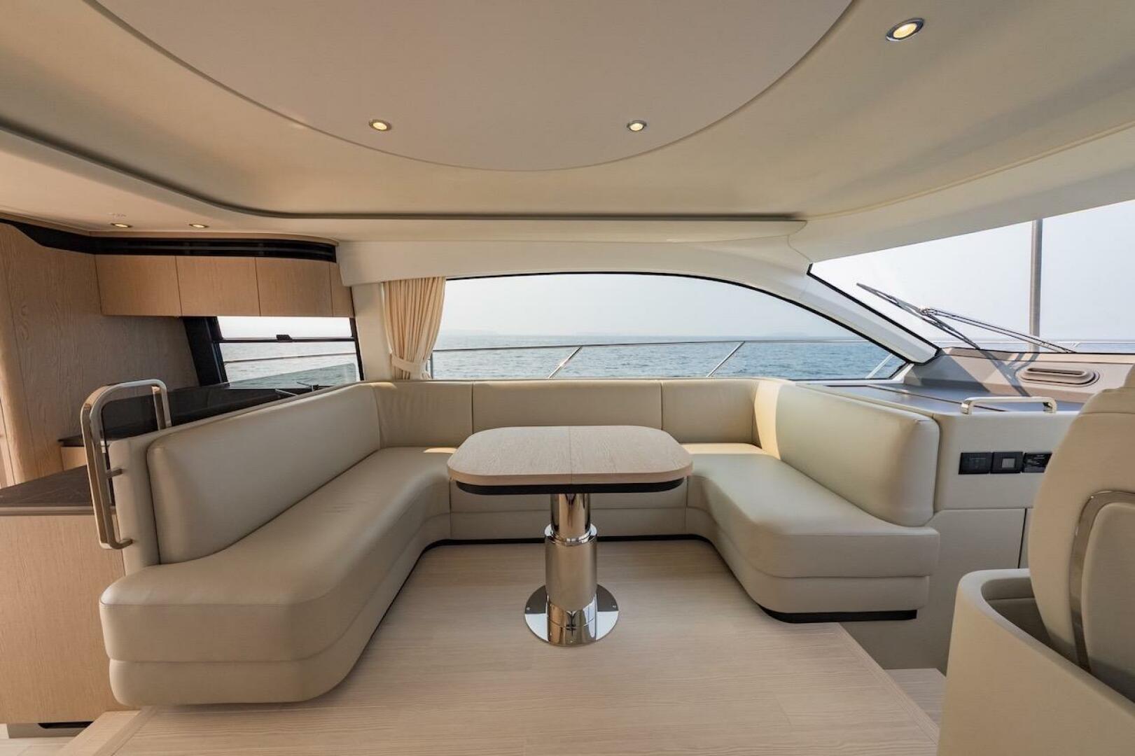 Luxurious interior of 2023 Azimut Fly 53 yacht with elegant 