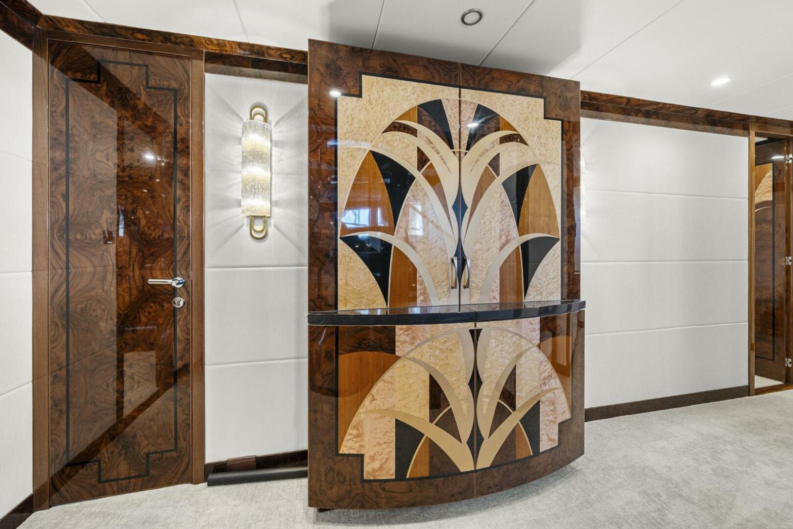 Lower Deck Locker With Intricate Inlay  
