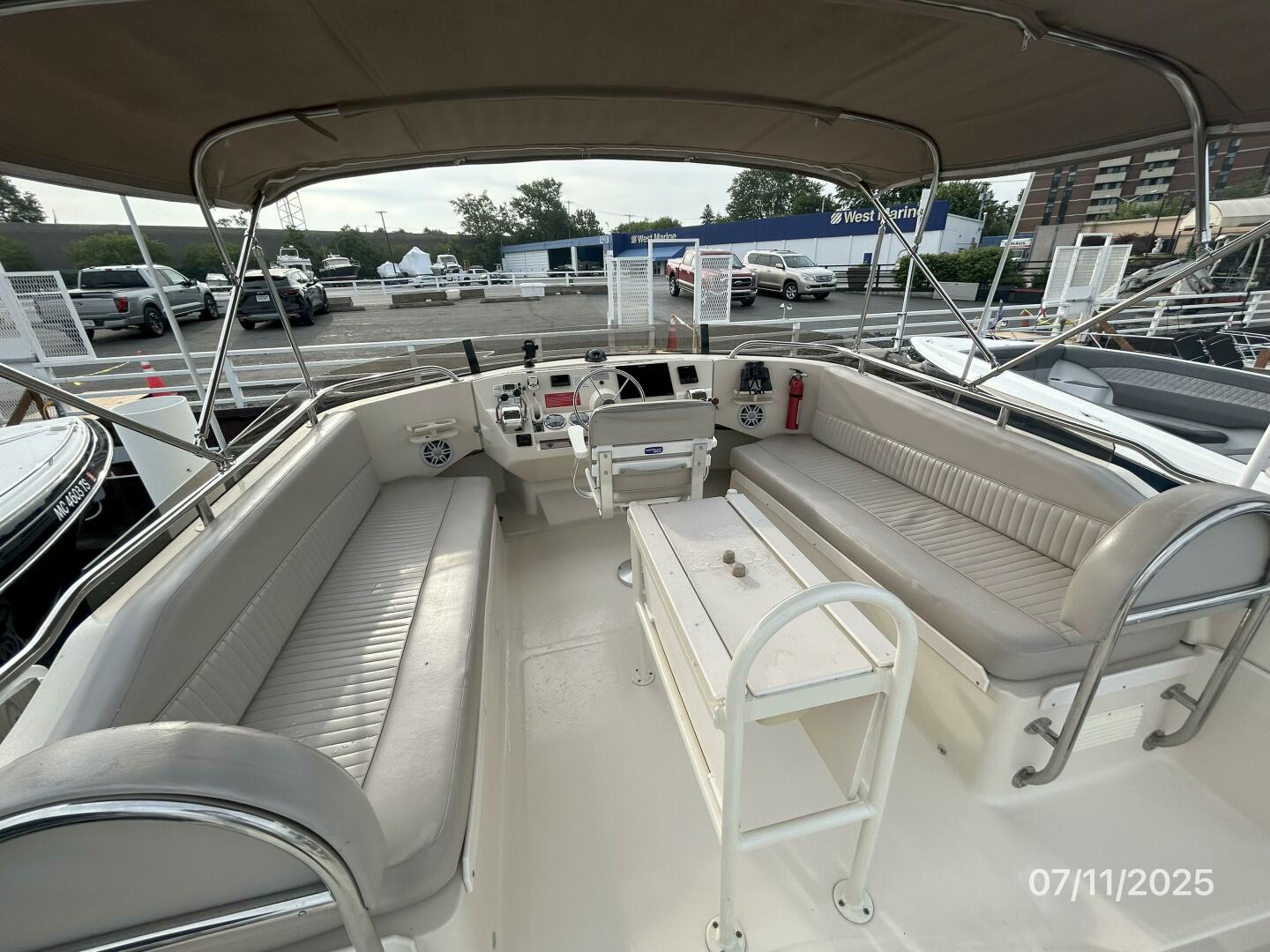 39' Mainship flybridge forward