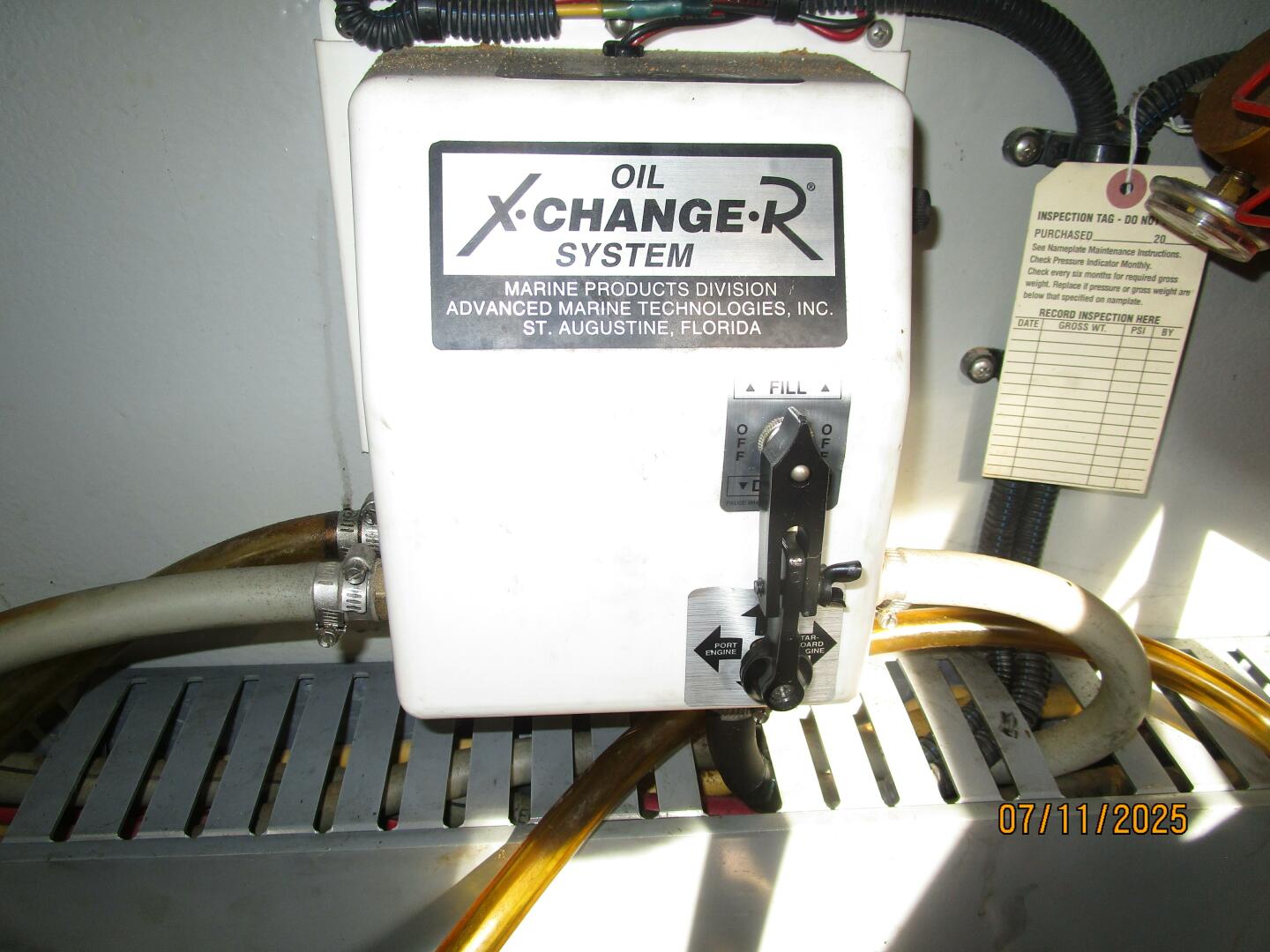 39' Mainship oil change system