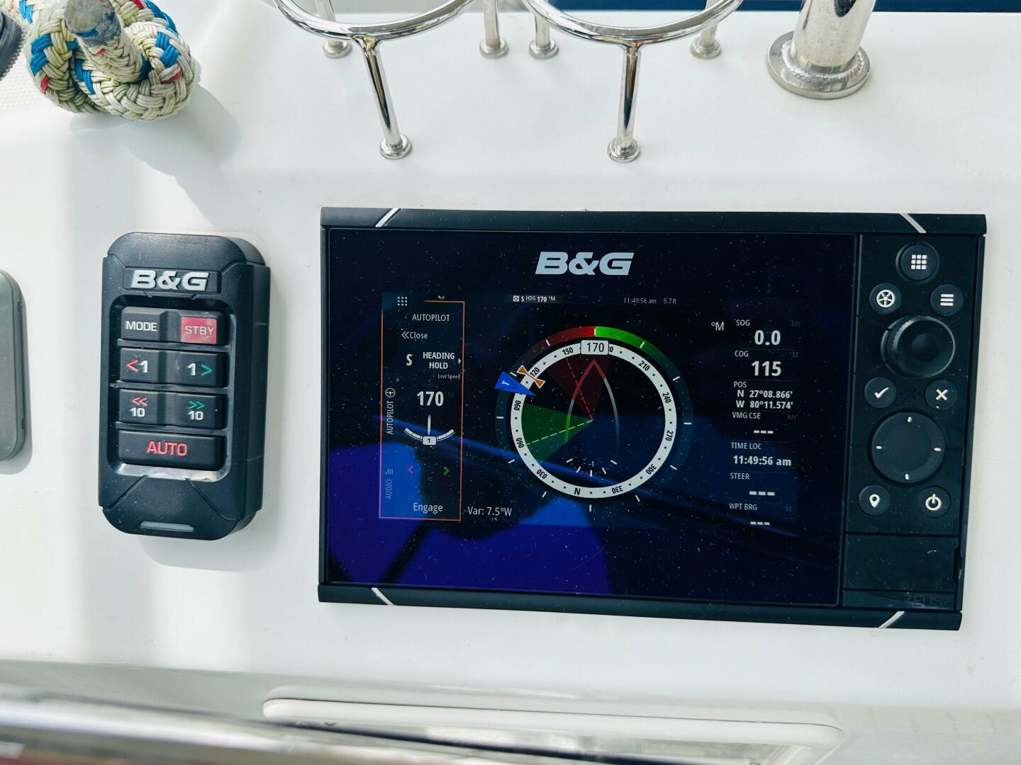 B&G navigation system on 2015 Beneteau Oceanis 45 yacht dash