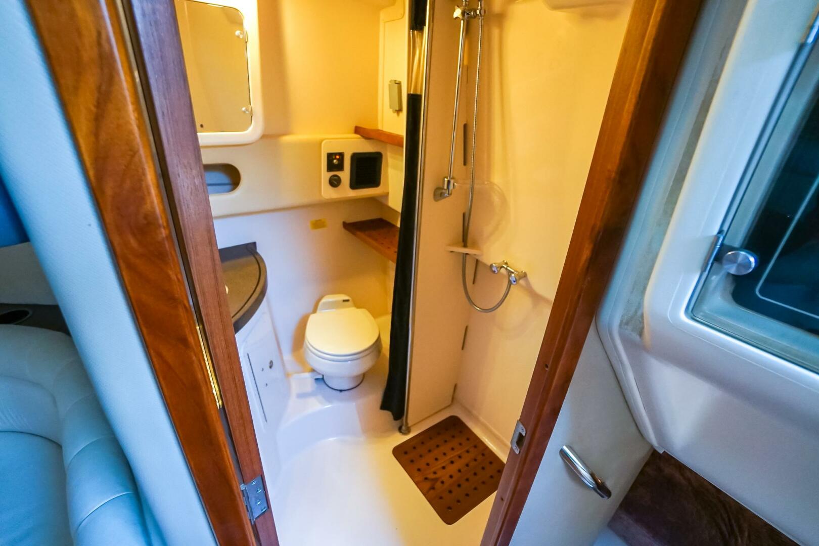 2007 Grady-White Express 360 boat bathroom with shower, toil