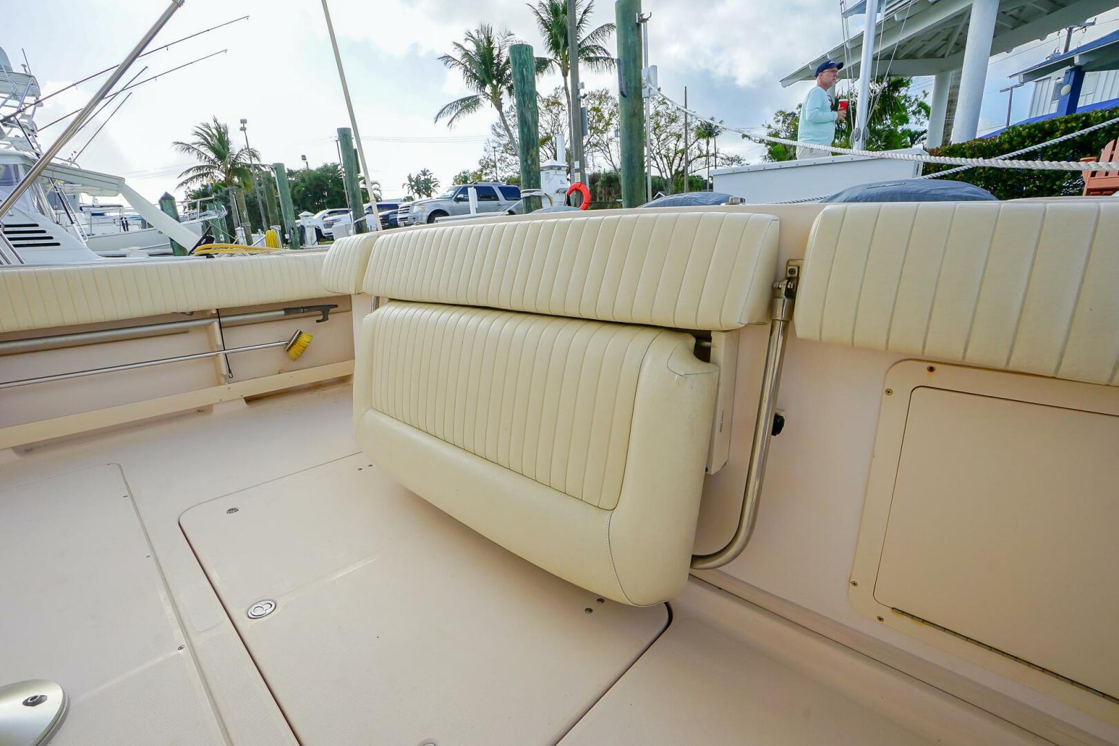 2007 Grady-White Express 360 boat interior with beige seatin