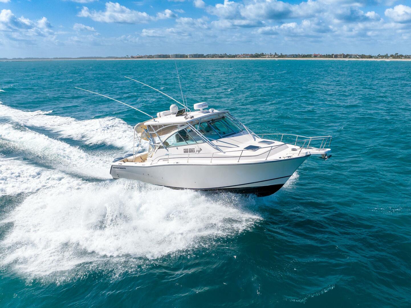 2007 Grady-White Express 360 cruising on open blue waters un