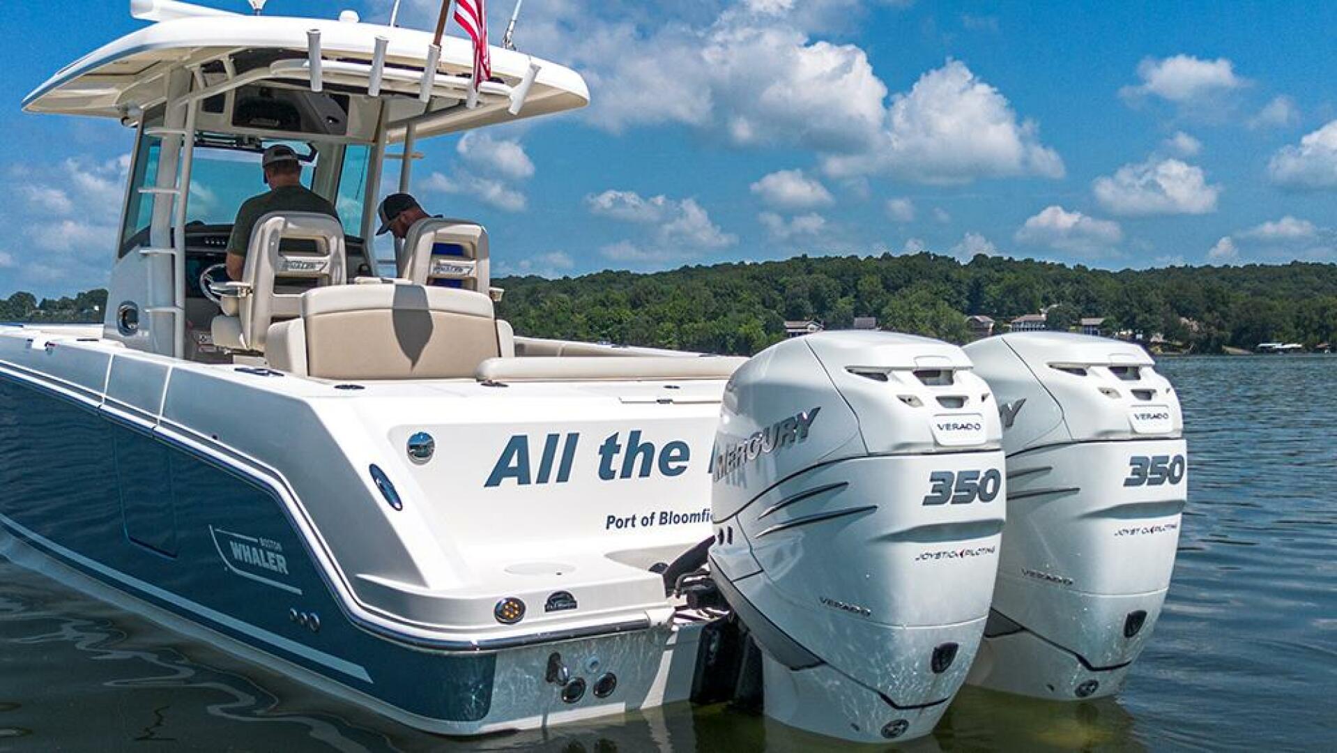 Twin outboard engines