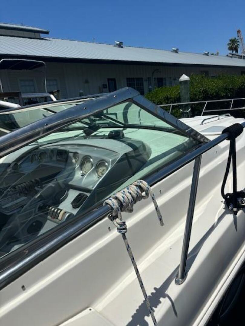 2007 Monterey 350 Sport Yacht seating with visible wear and 