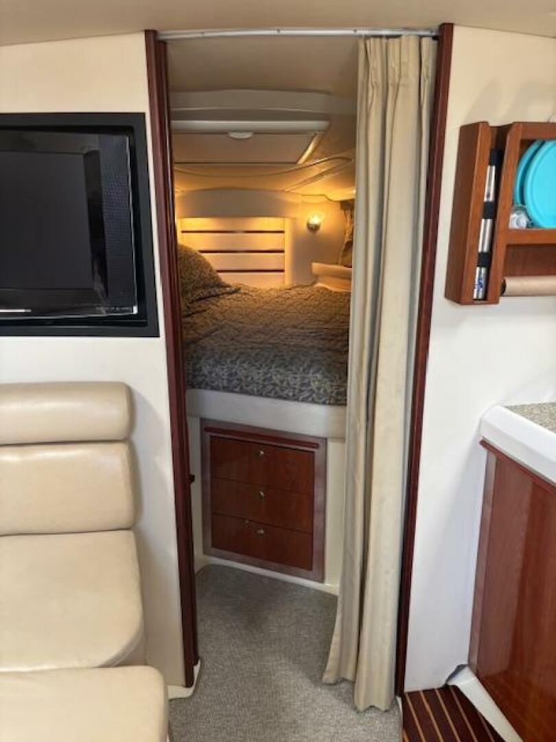 Interior of 2007 Monterey 350 Sport Yacht with leather seati