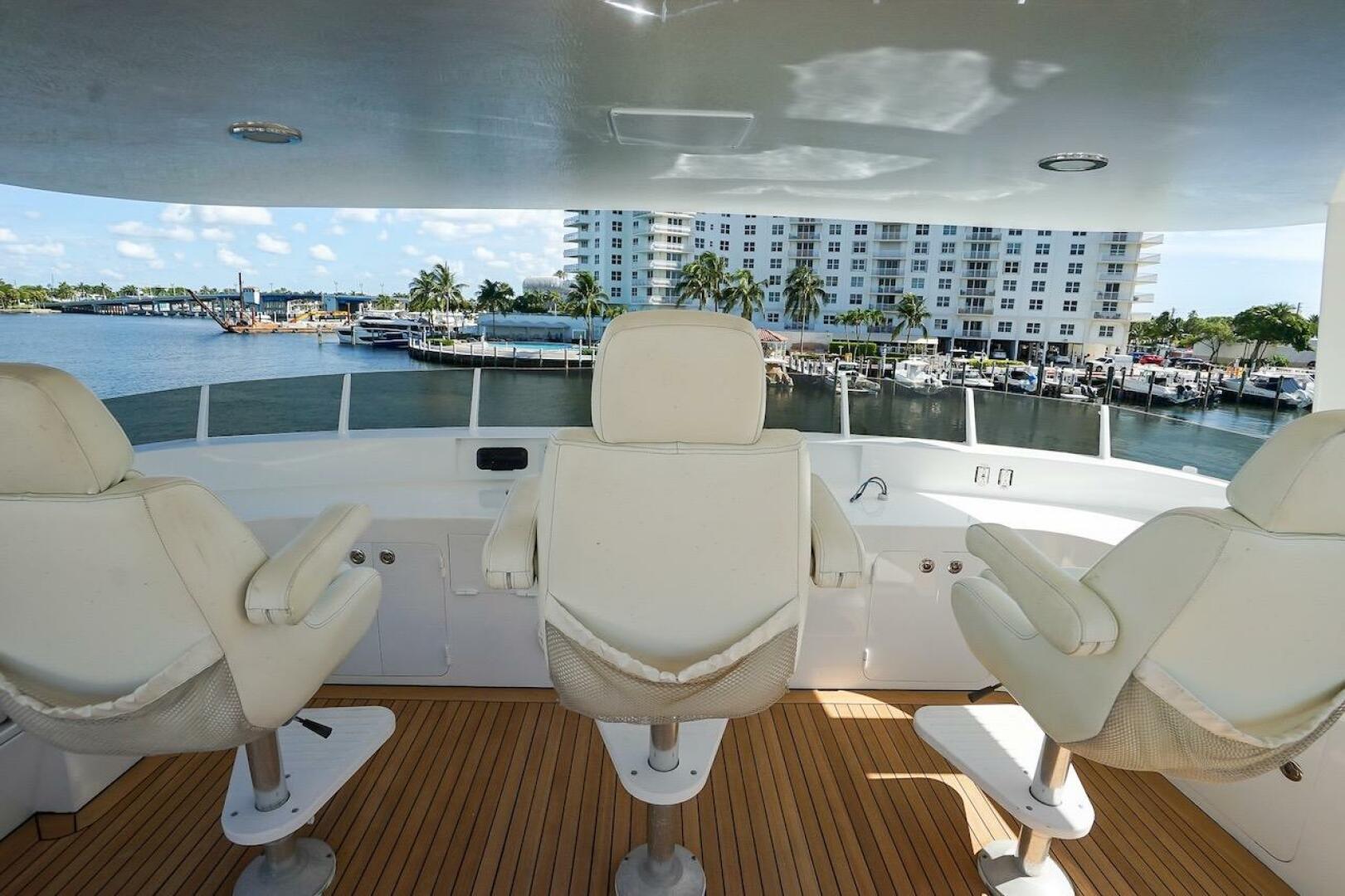 Luxury yacht helm with waterfront view, ABD 90 Explorer, 199