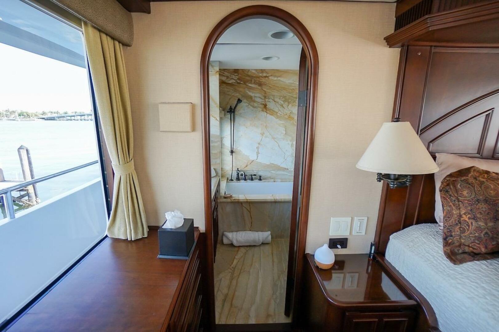 Luxurious 1996 ABD 90 Explorer yacht interior with elegant b