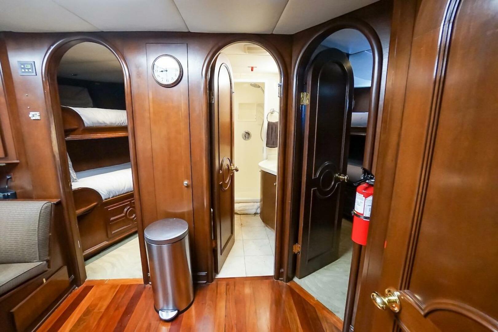 Luxurious wooden interior of 1996 ABD 90 Explorer yacht with