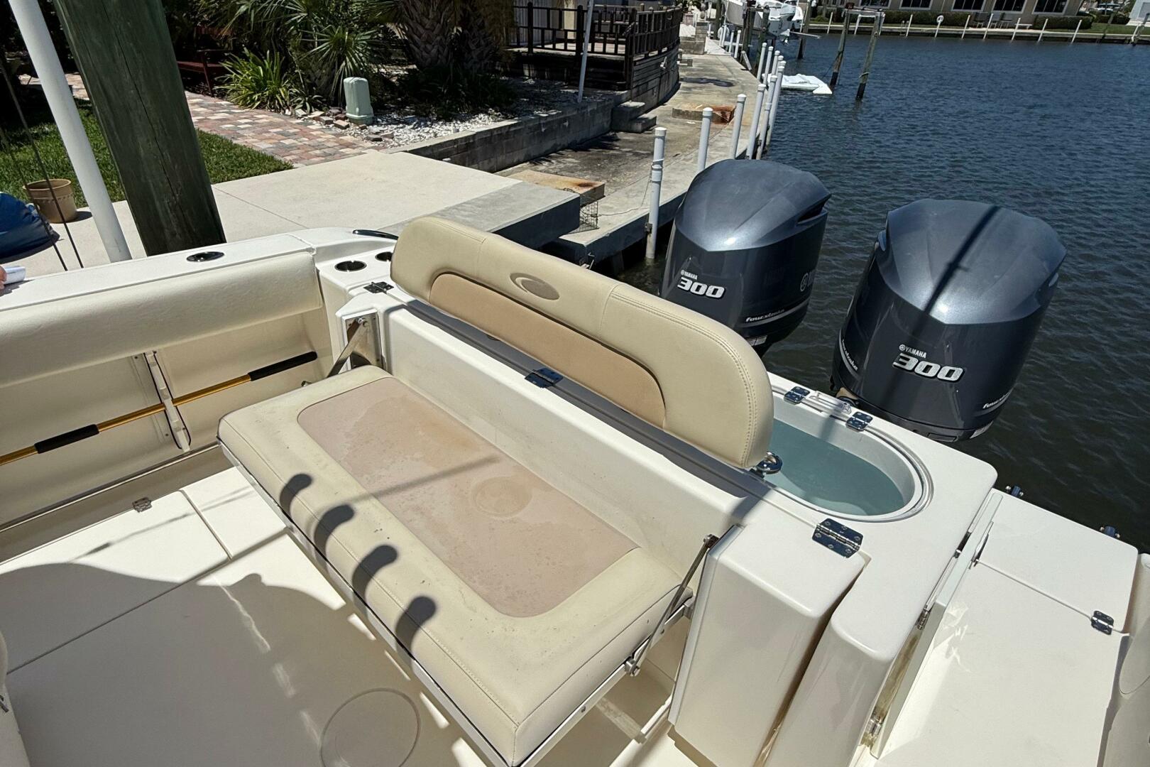 2015 Cobia 296 Center Console boat with twin Yamaha 300 engi