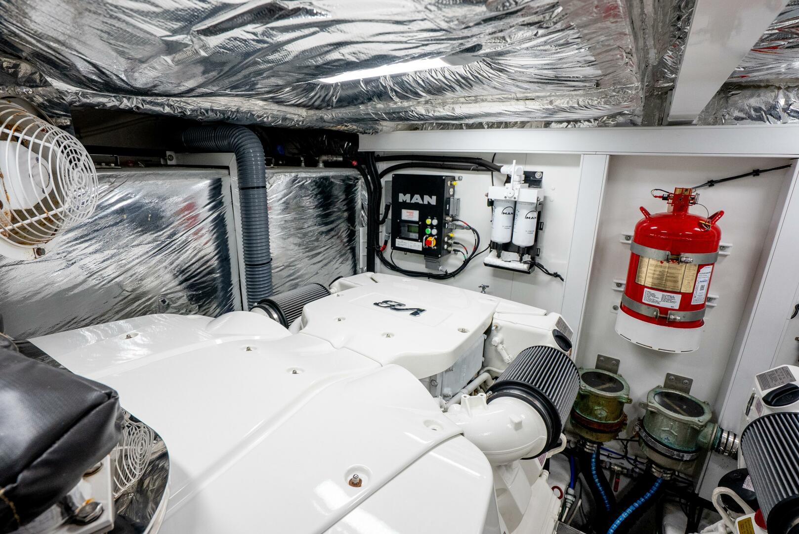 Princess F62 Stumped- Engine Room
