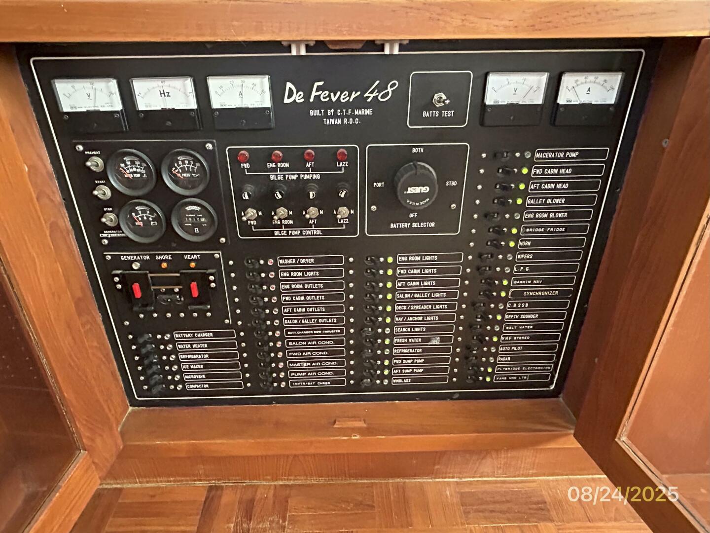 48' Defever electrical panel