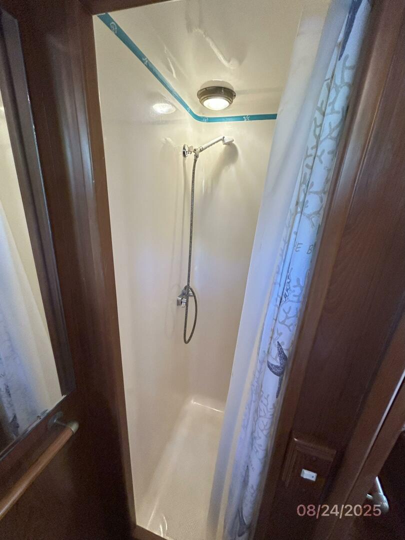 48' DeFever master stateroom shower