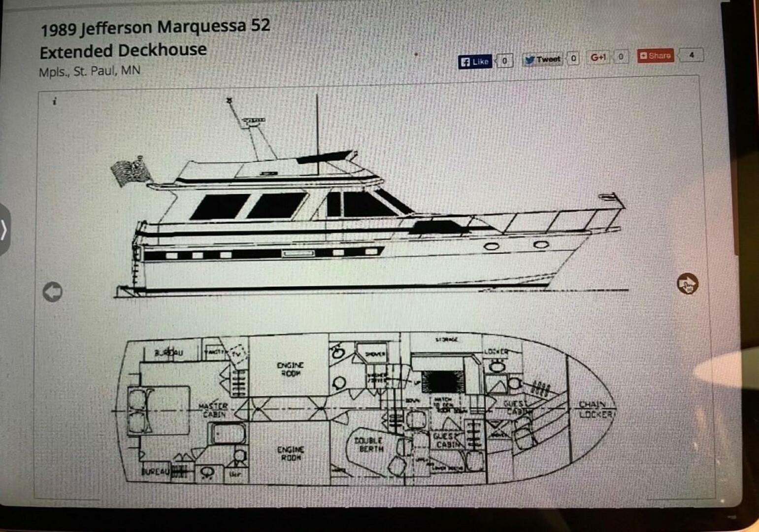 Sweet Caroline 52ft Jefferson Yacht For Sale