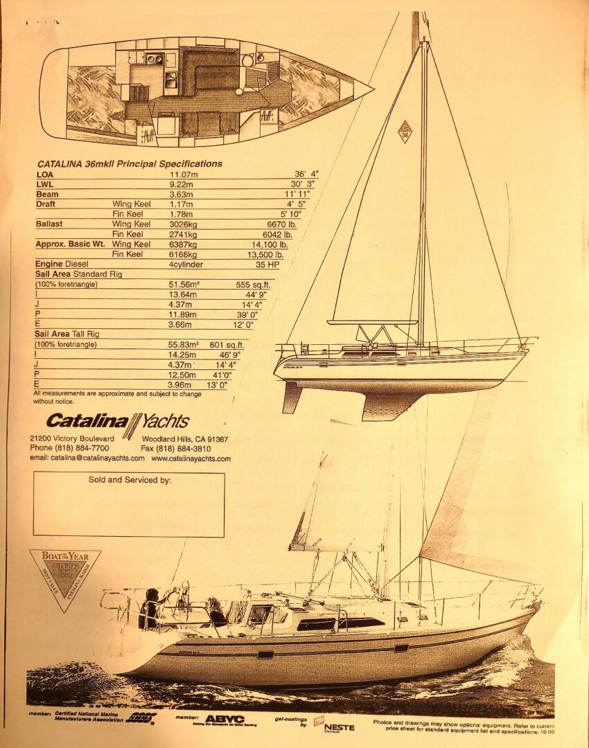 BLUEBIRD 36ft Catalina Yacht For Sale