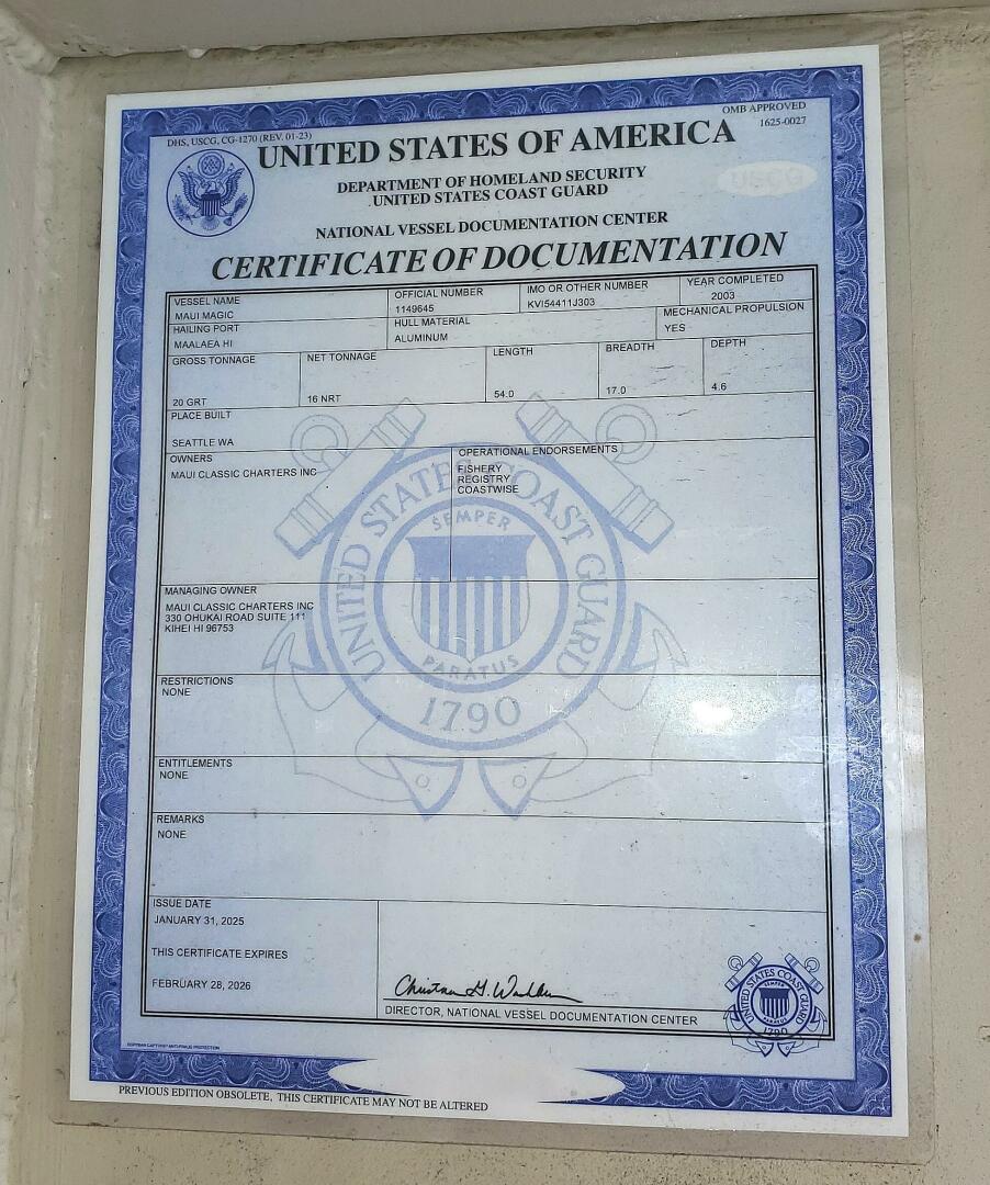 MAUI MAGIC 54ft Aluminum Cruiser Yacht For Sale