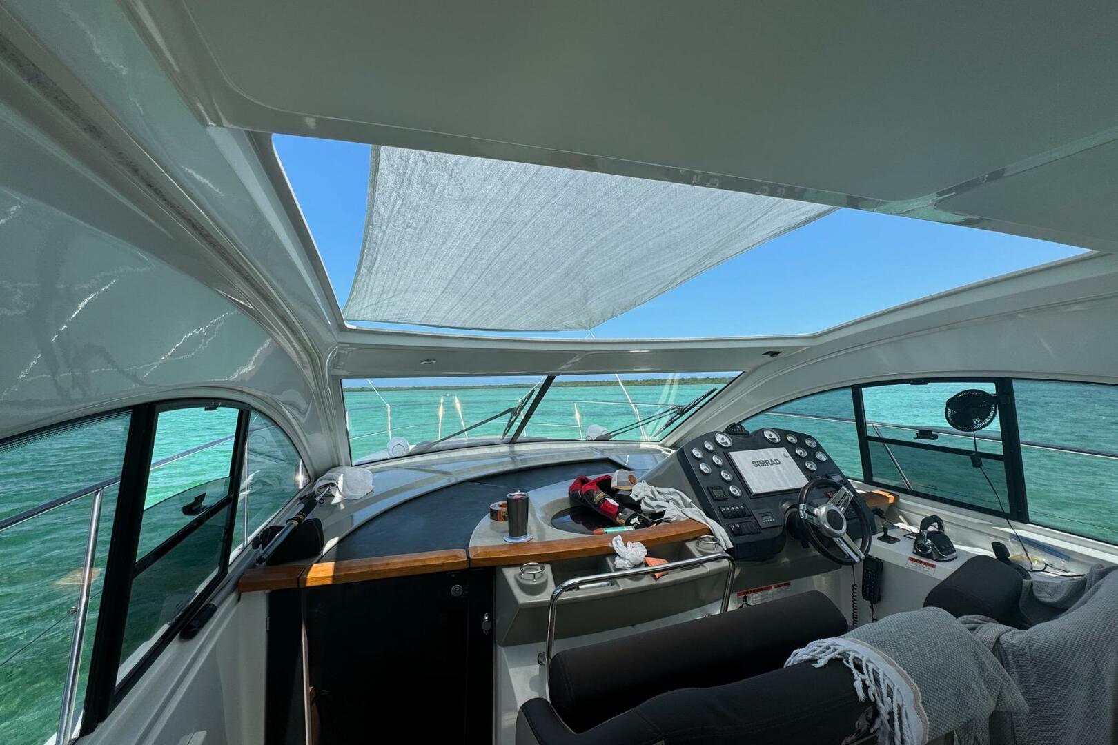 Interior view of 2014 Beneteau Gran Turismo 44 yacht cockpit